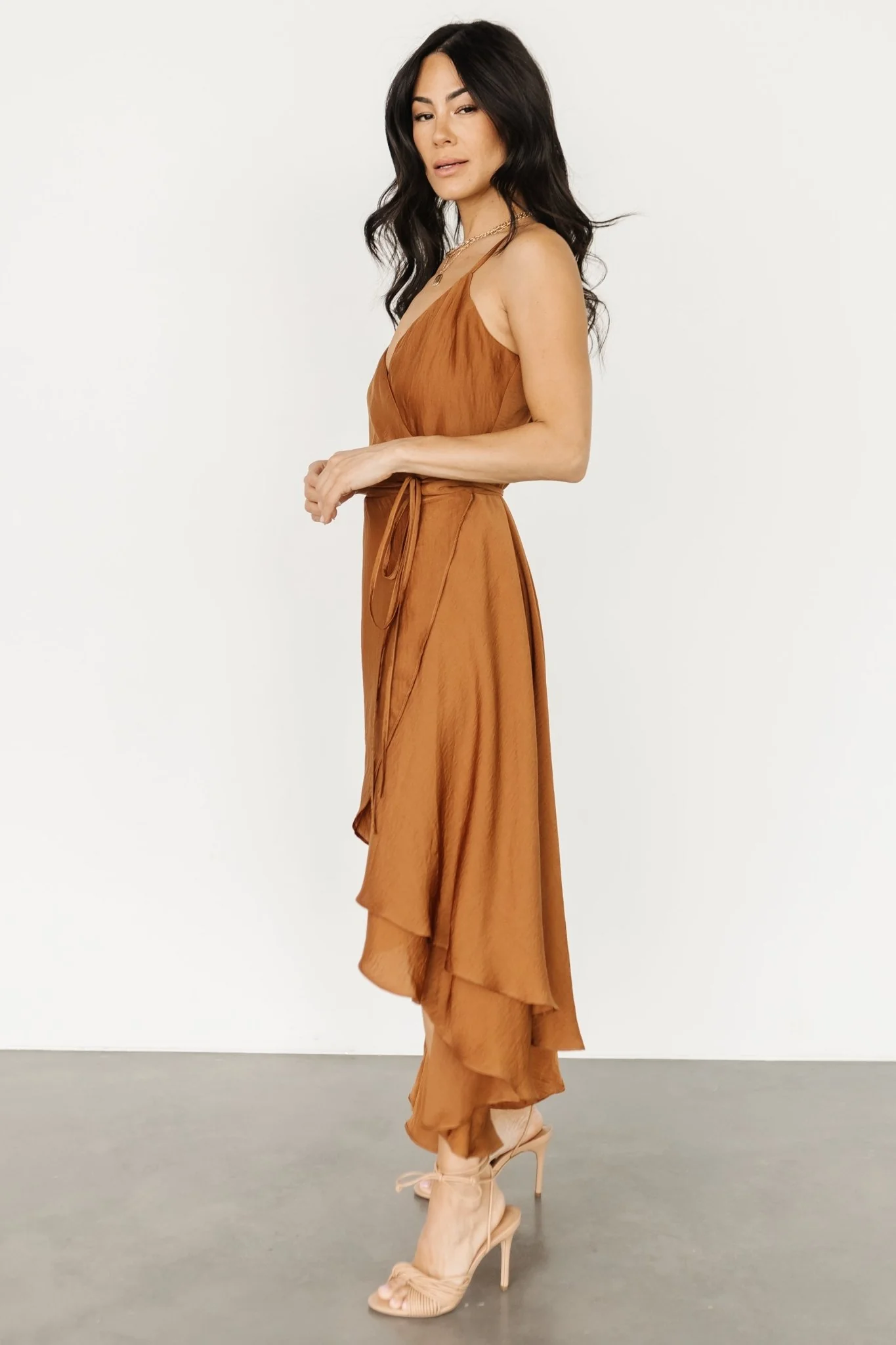 Steffi Tulip Wrap Dress | Bronze