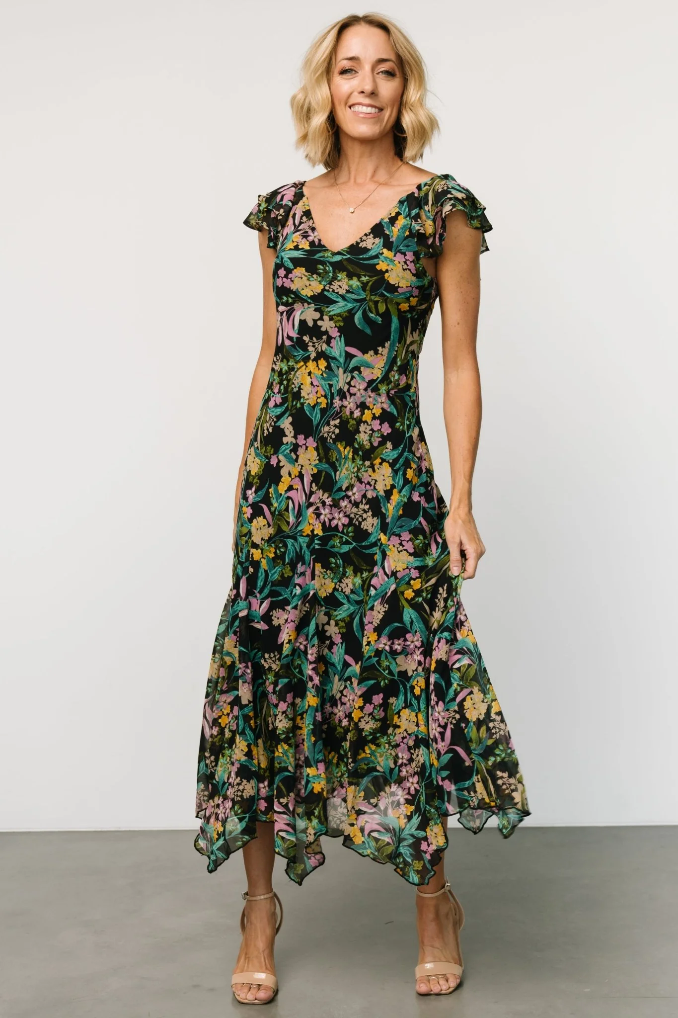 Alisa Maxi Dress | Black Floral