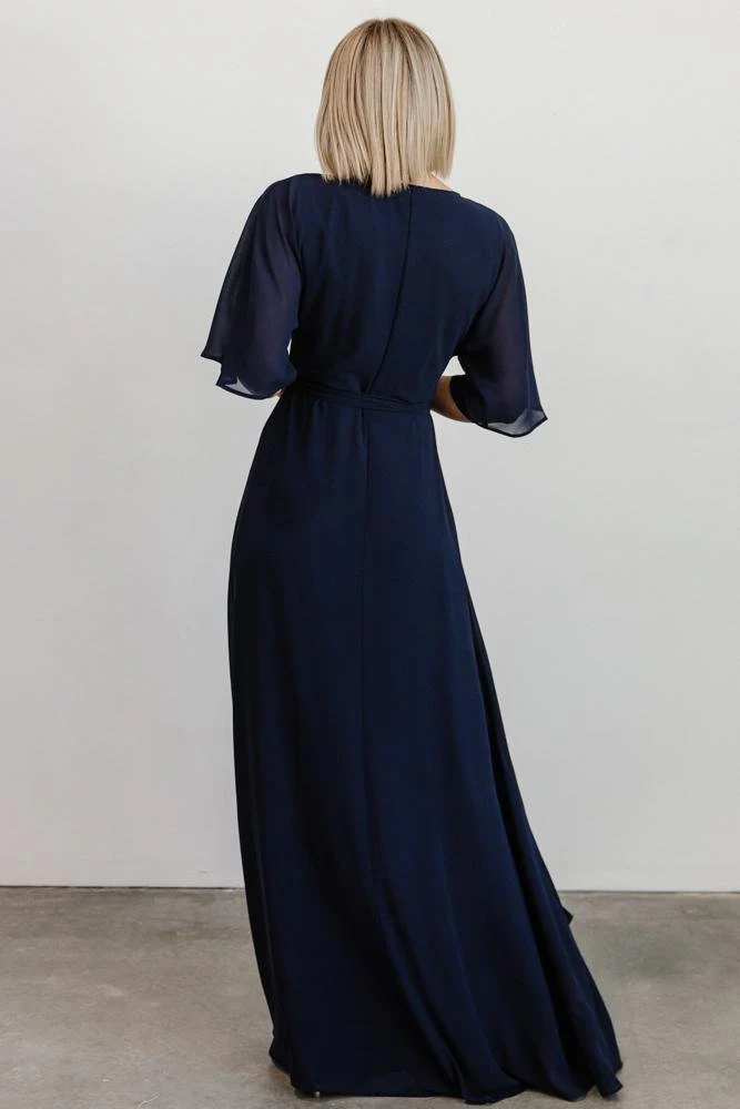 Lilly Wrap Maxi Dress | Navy