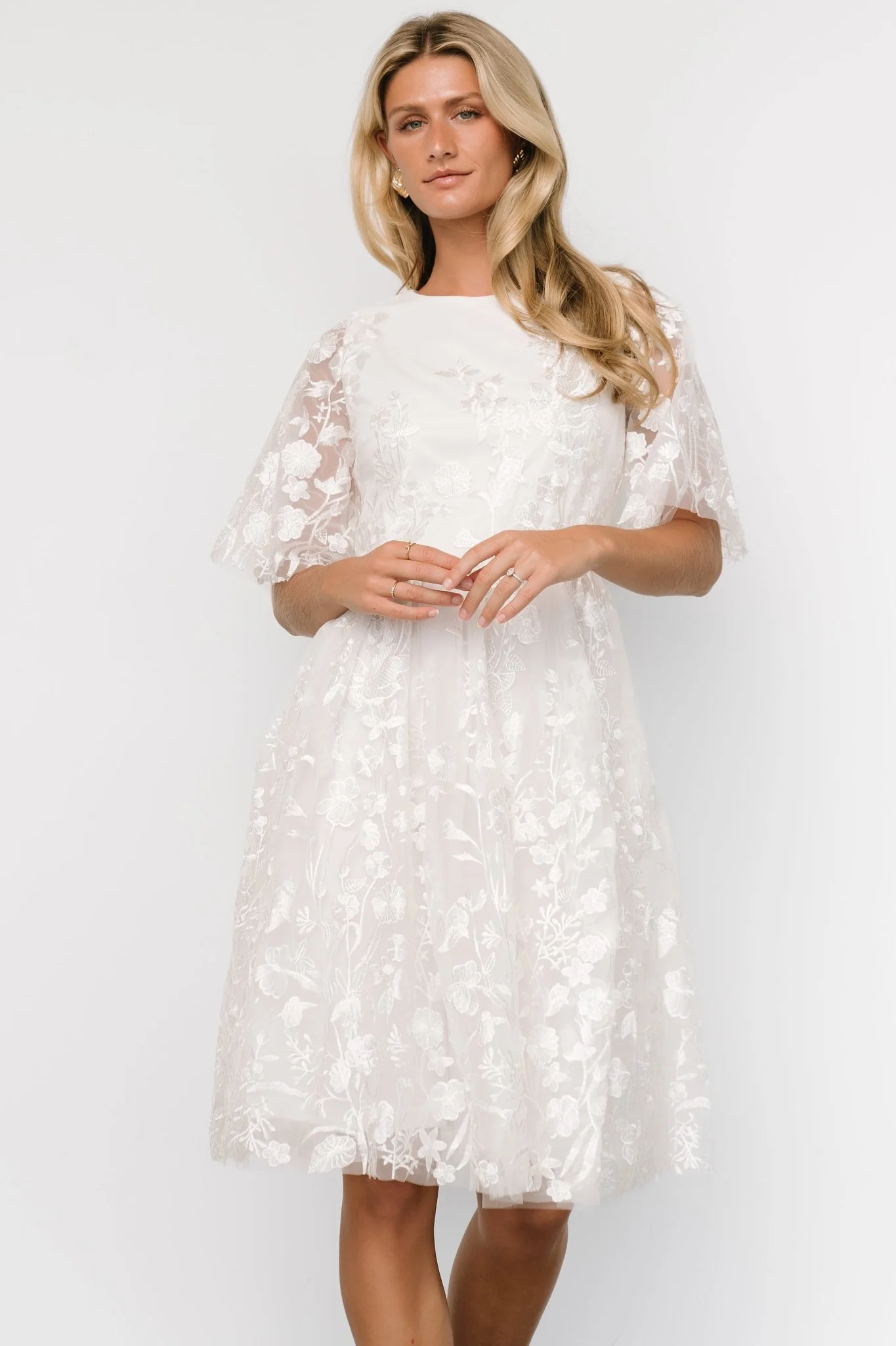 Duchess Tulle Dress | White Garden