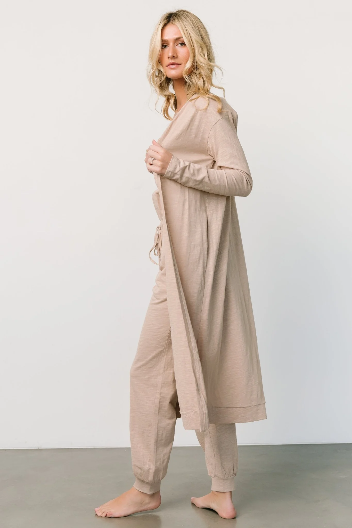 Janae Jumpsuit + Cardigan Set | Oatmeal