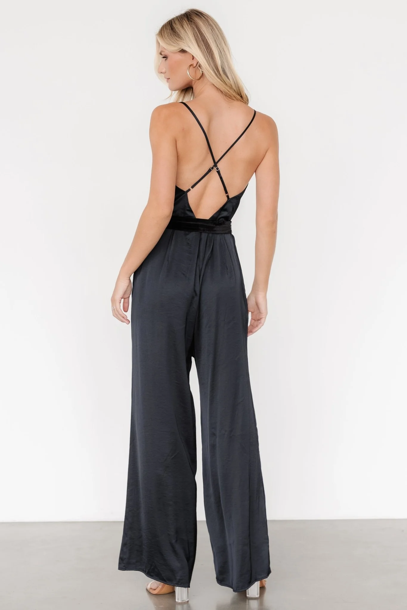Rebel Satin Jumpsuit | Black