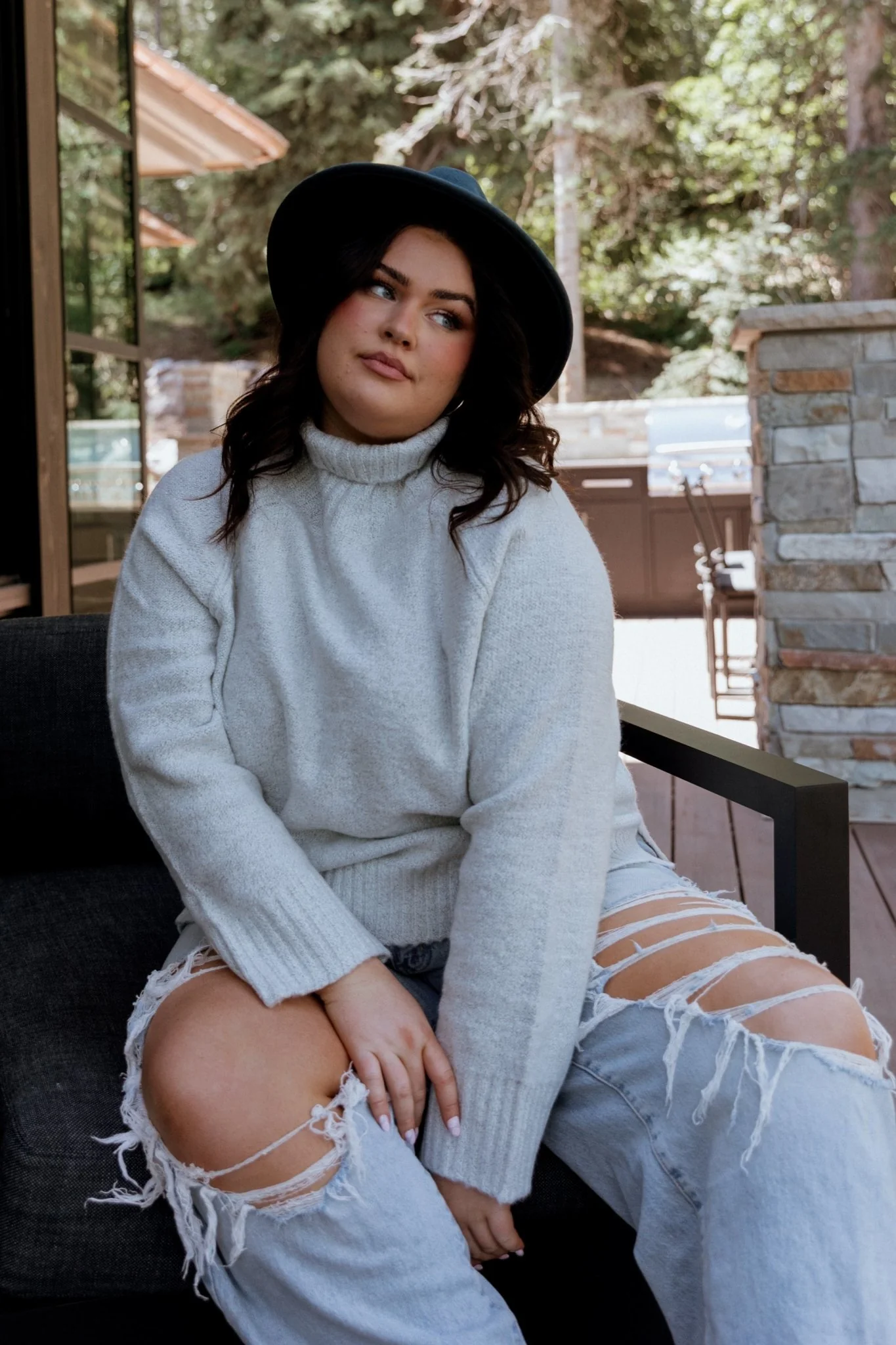 Oaklynn Turtleneck Sweater | Light Gray