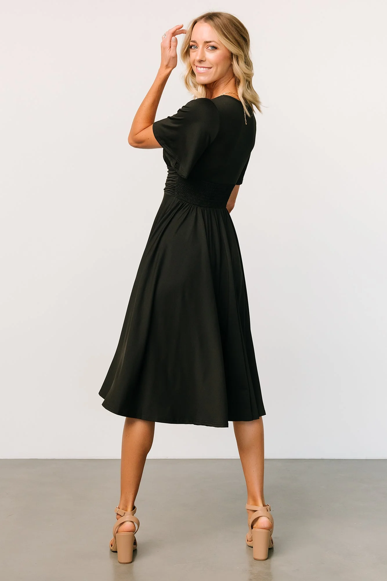 Janette Midi Dress | Black