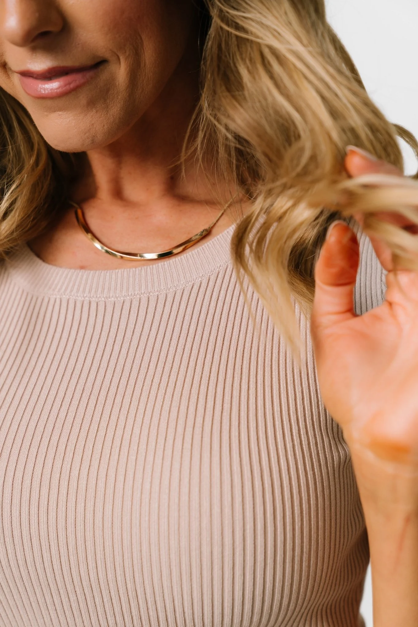 Dana Ribbed Midi Dress | Sand