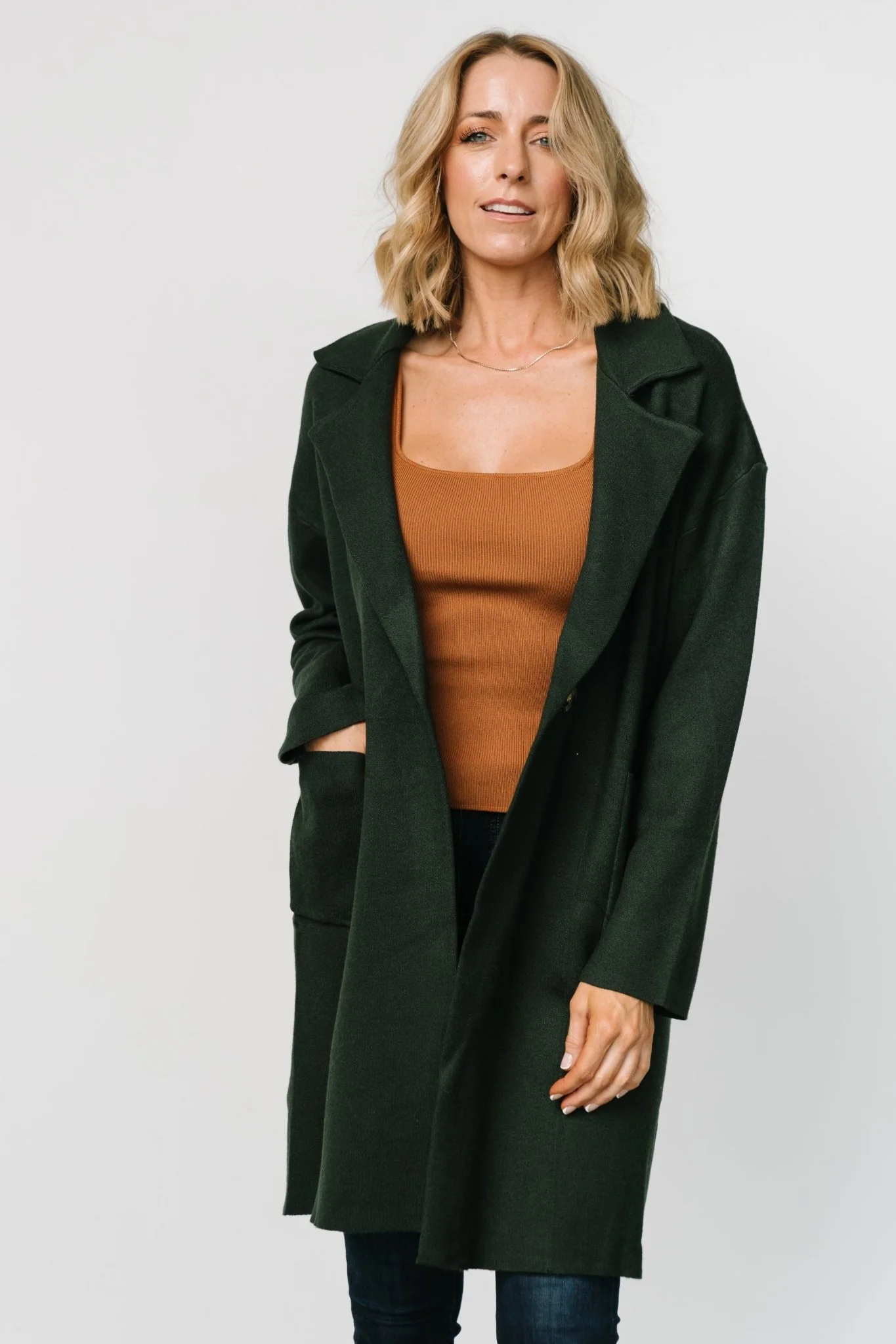 Roland Long Jacket | Dark Green
