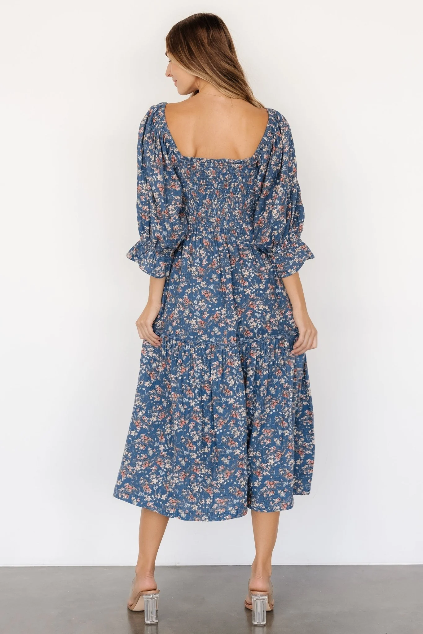 Sedona Smocked Dress | Blue Floral