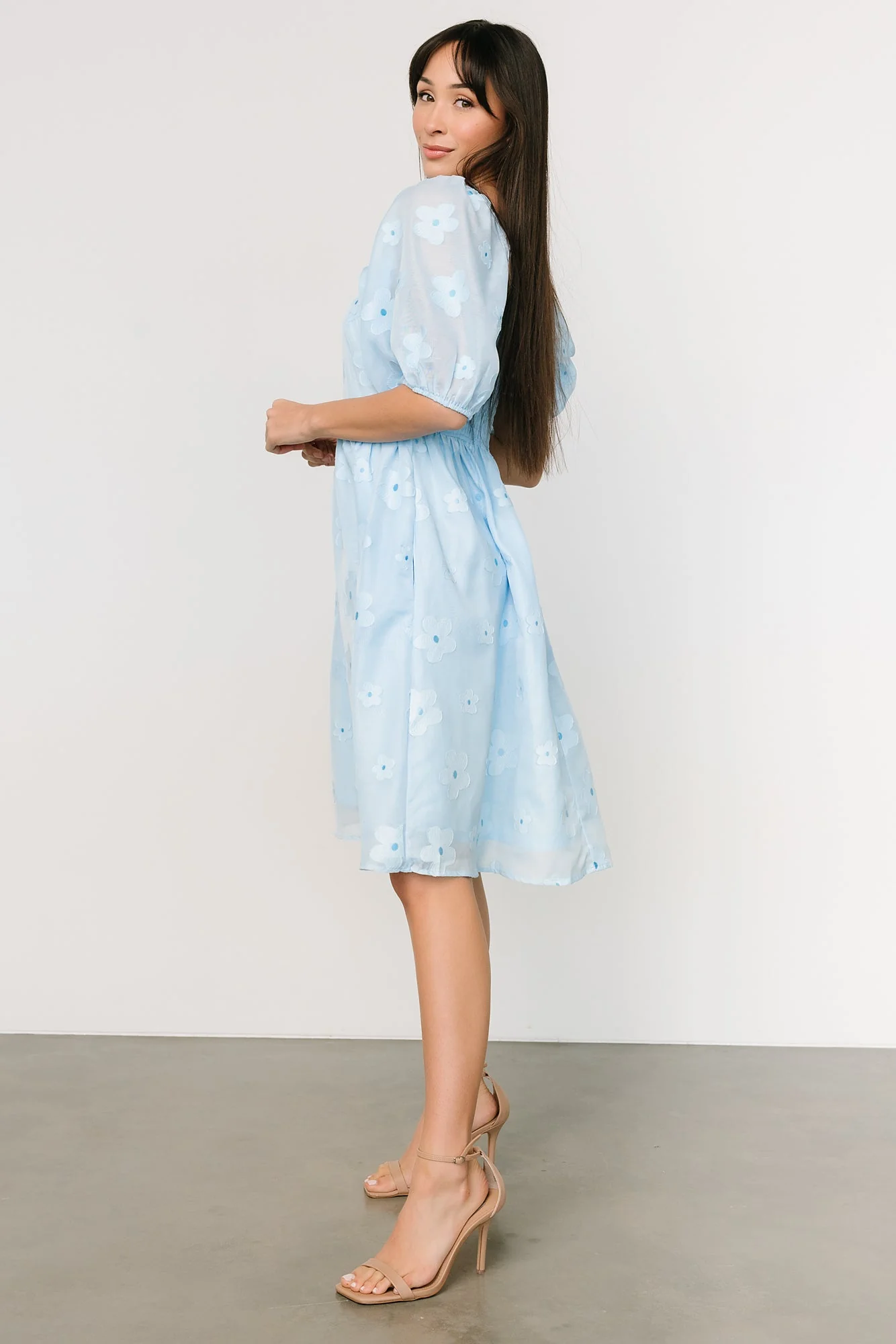 Daisy Short Dress | Blue Floral