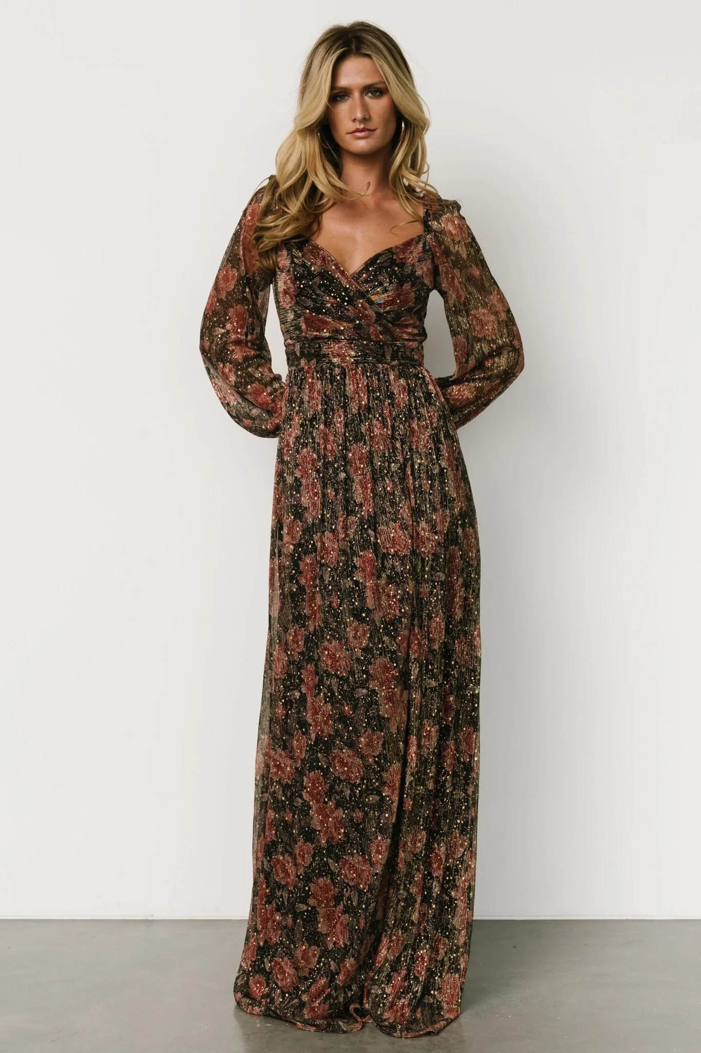 Kirsi Maxi Dress | Black Floral