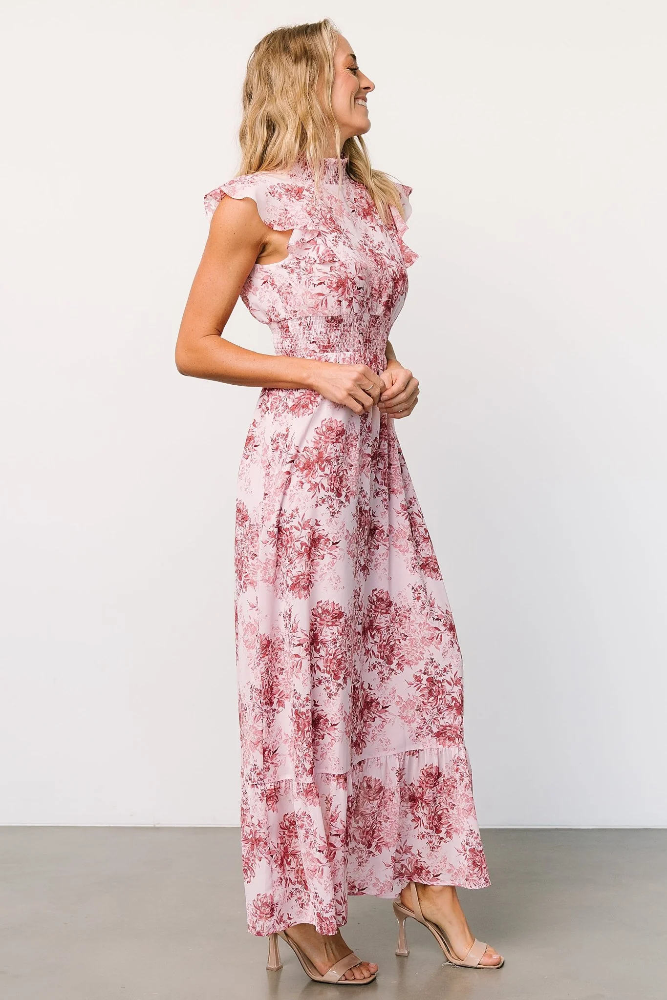 Kearny Ruffle Maxi Dress | Pink Floral