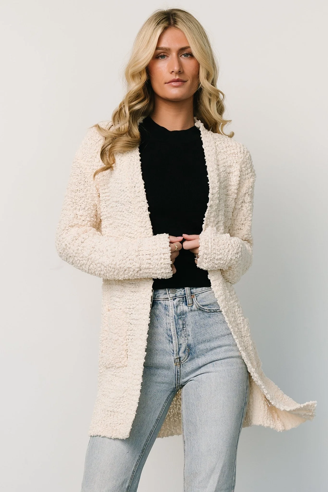 Oxford Pocket Cardigan | Cream
