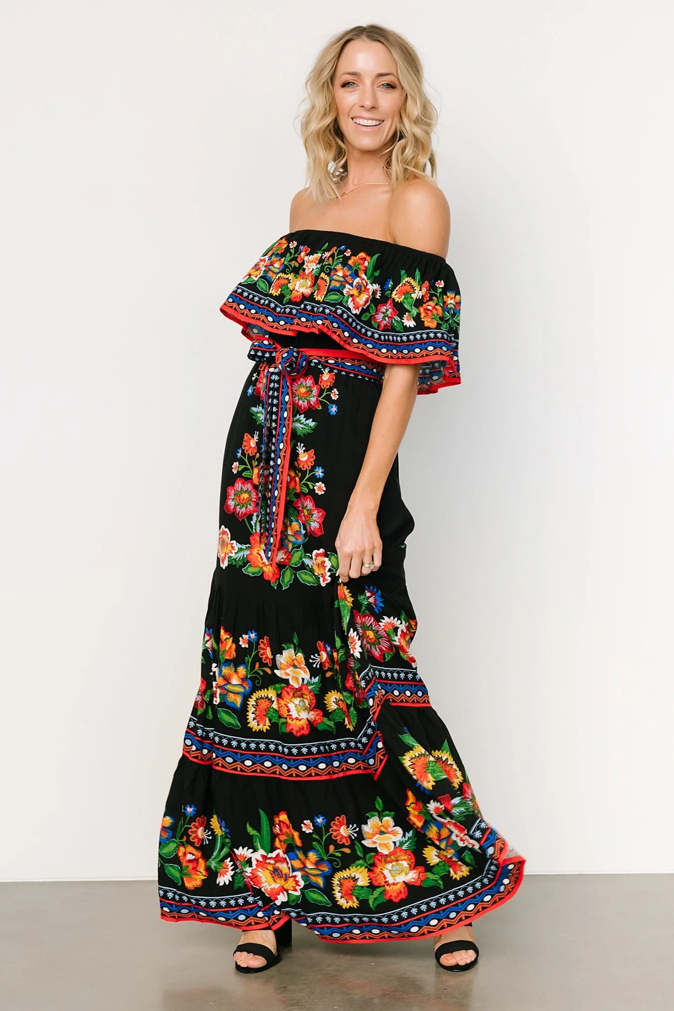 Alejandra Maxi Dress | Black Multi Floral