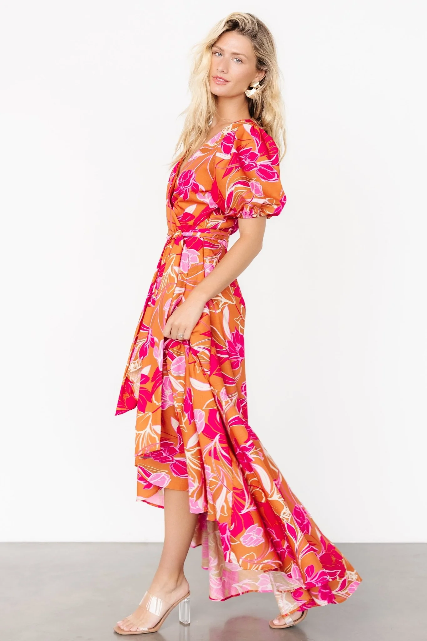 Lori Maxi Dress | Orange + Pink Floral