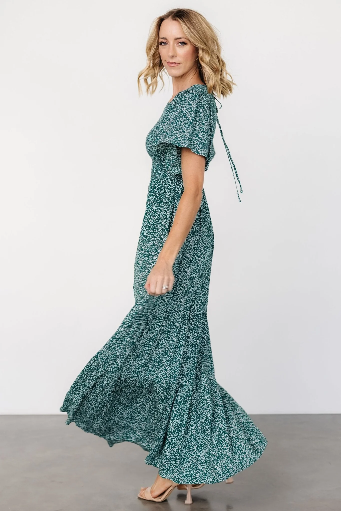 Eliza Maxi Dress | Green Print