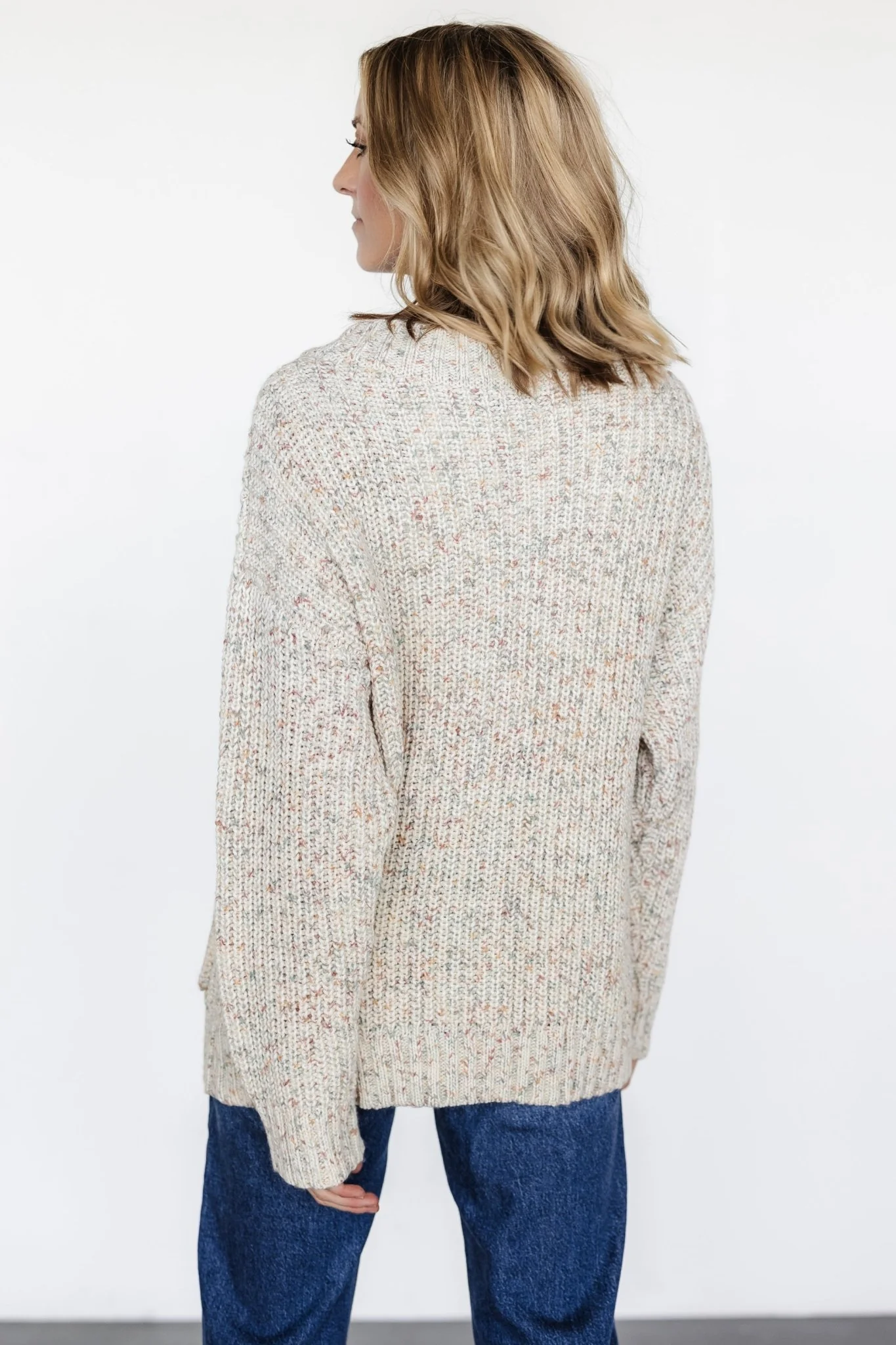 Phillis Chunky Knit Cardigan | Oatmeal Multi