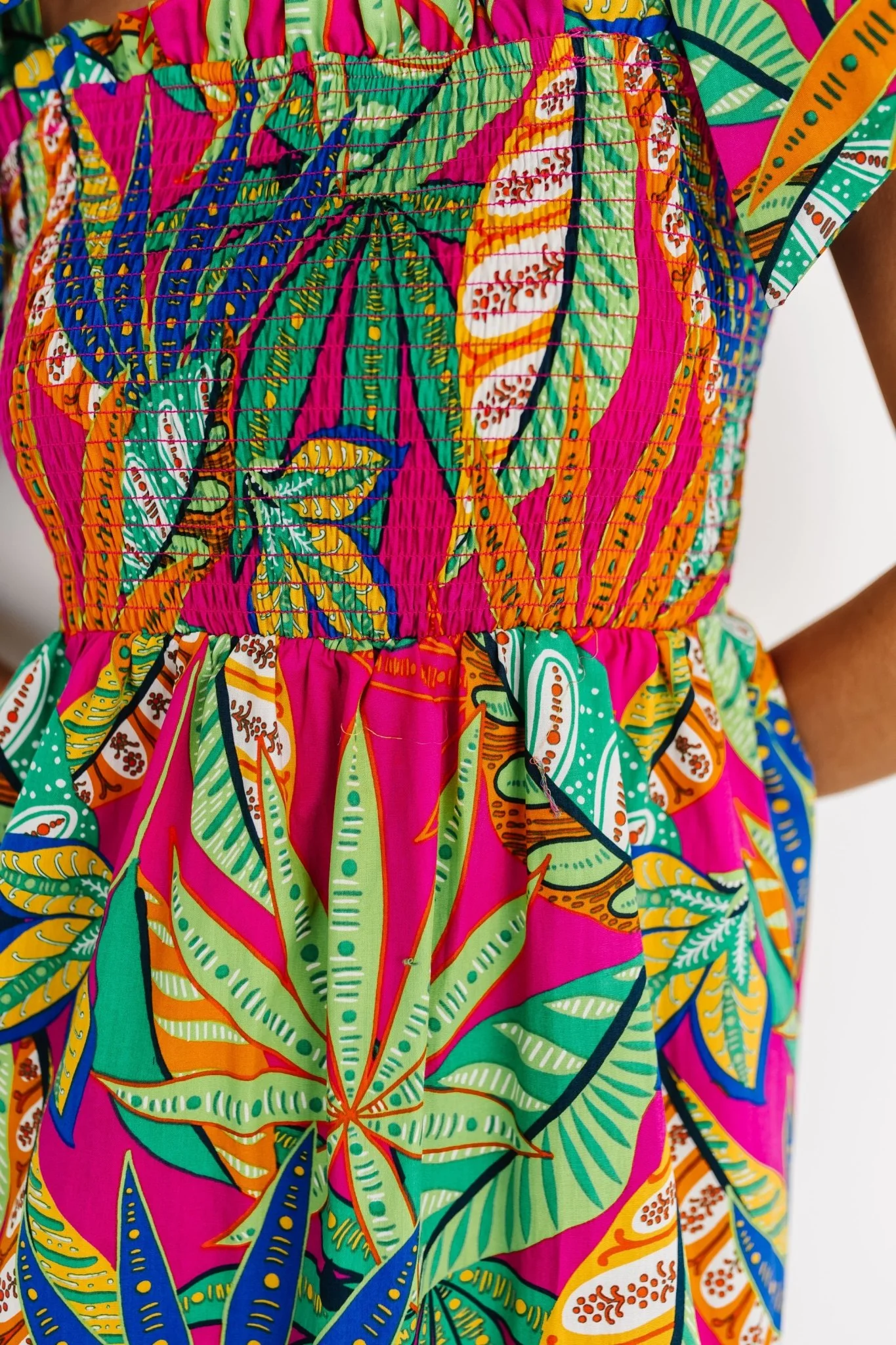 Cabana Maxi Dress | Green + Fuchsia Multi