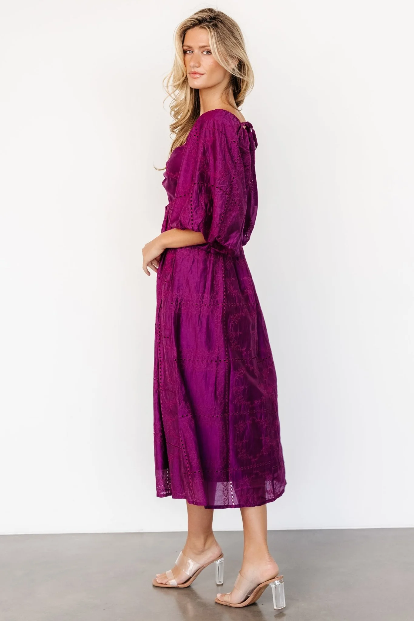 Brynn Midi Dress | Berry