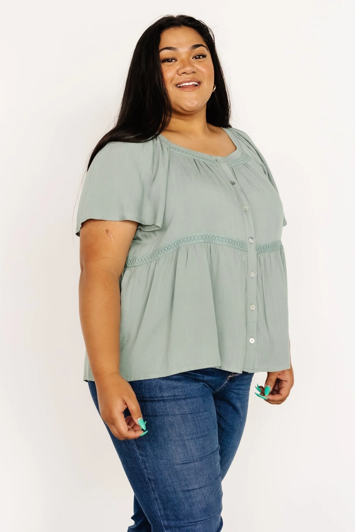 Unity Button Up Top | Sage