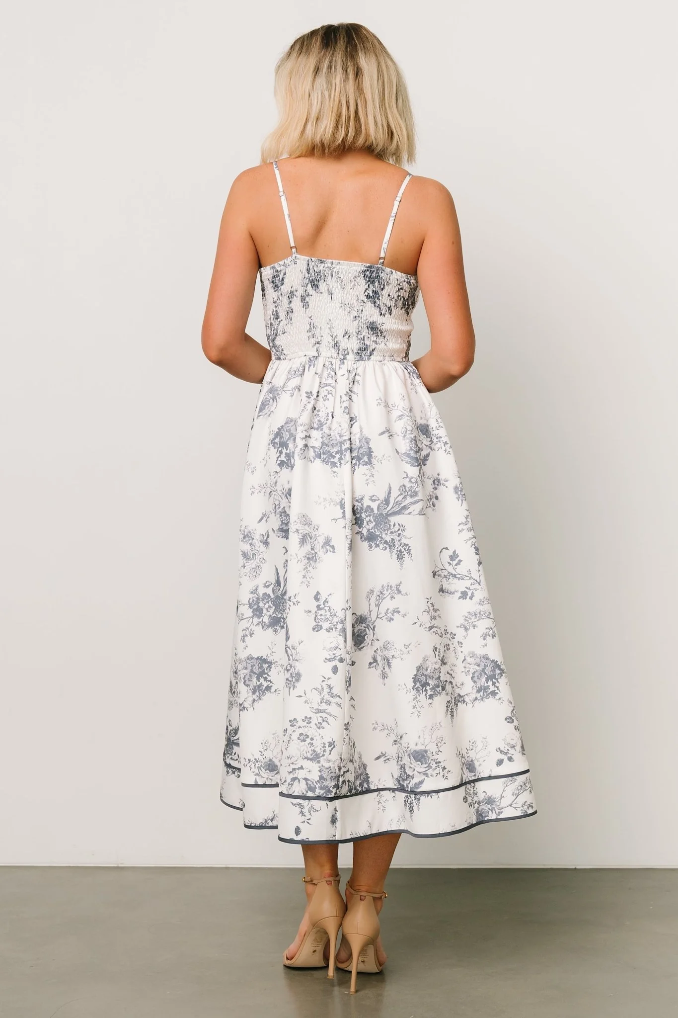 Bellagio Midi Dress | Slate Floral
