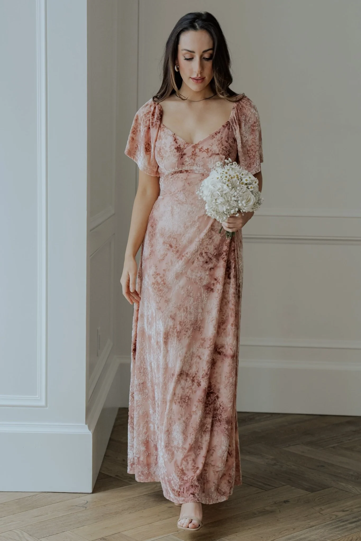 Everley Velvet Maxi Dress | Blush