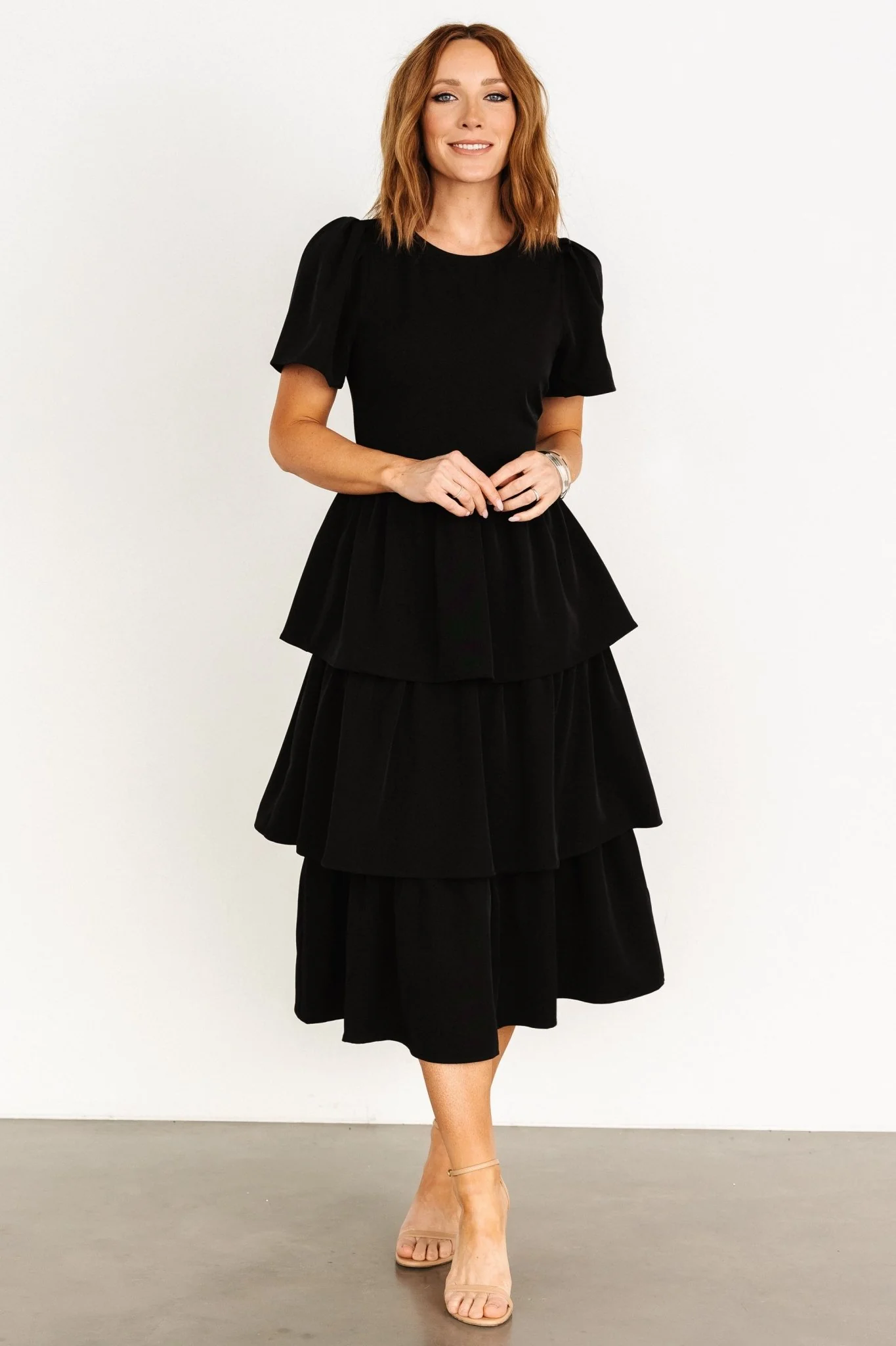 Cadenza Tiered Maxi Dress | Black