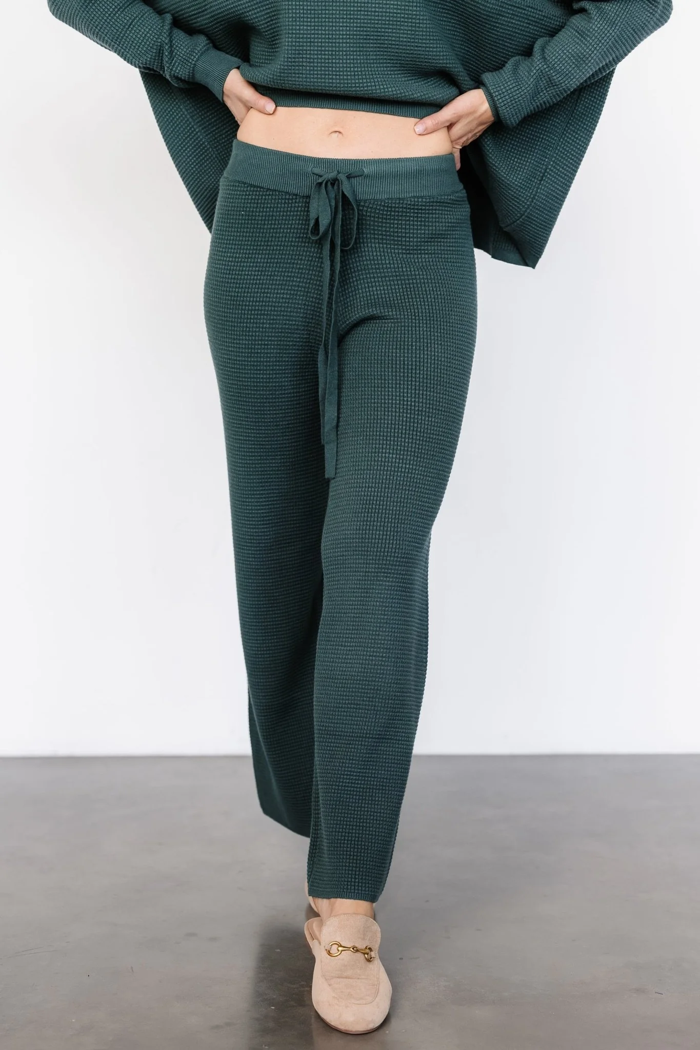 Owen Waffle Pants | Green