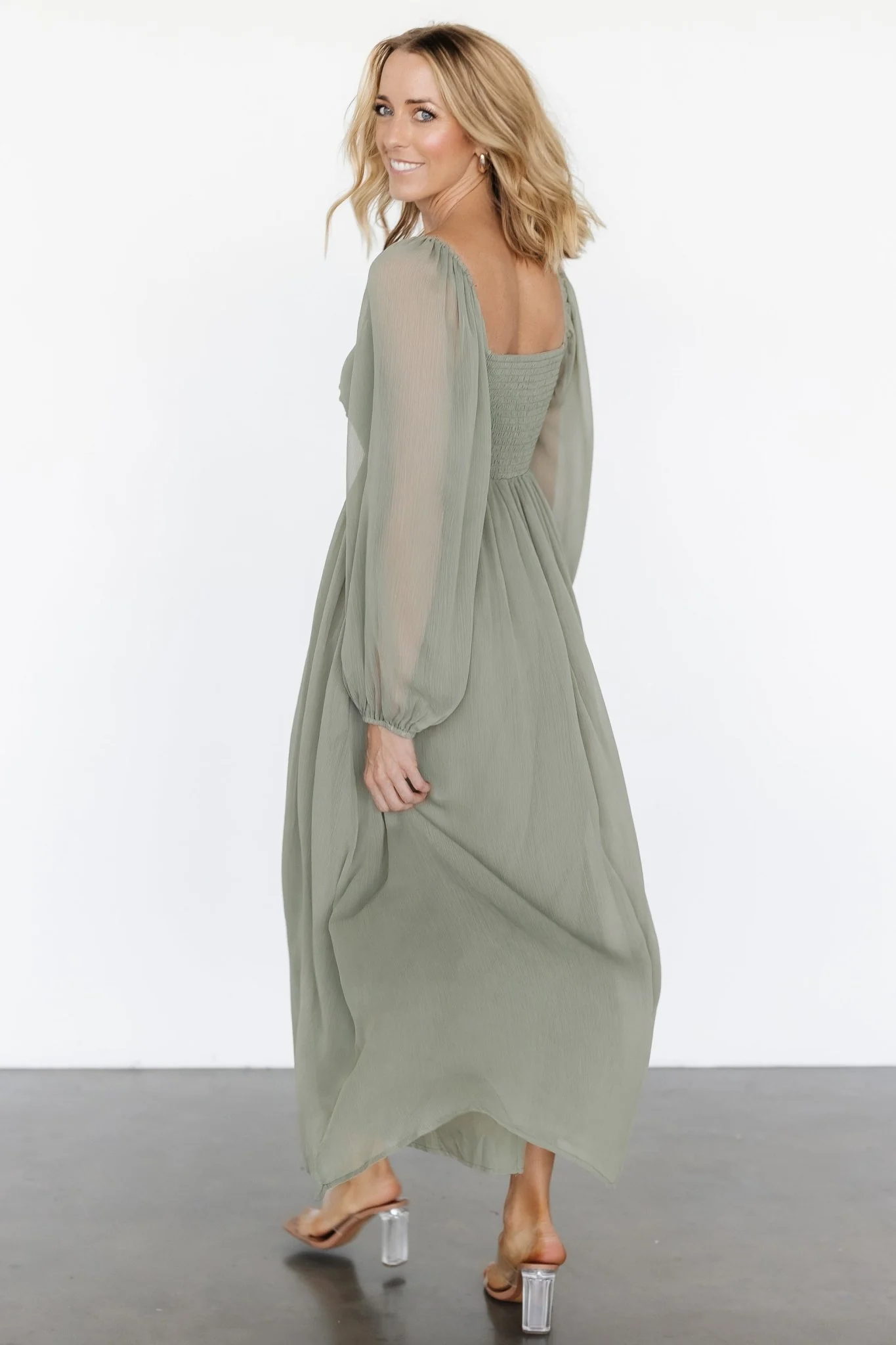 Dione Midi Dress | Dusty Olive