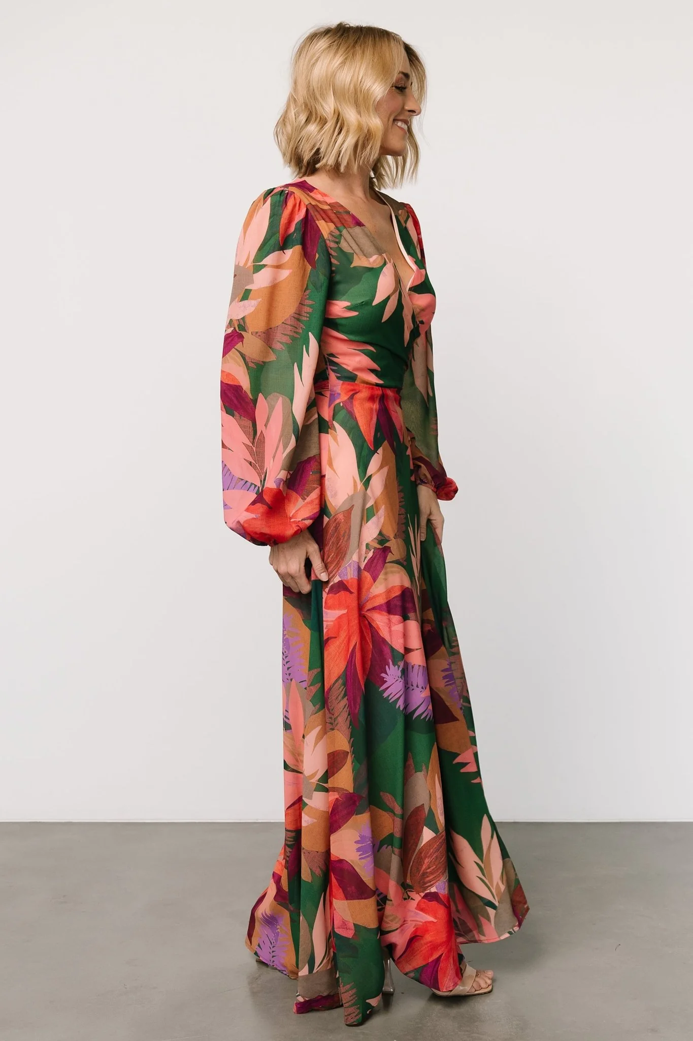Camilla Wrap Maxi Dress | Green Multi