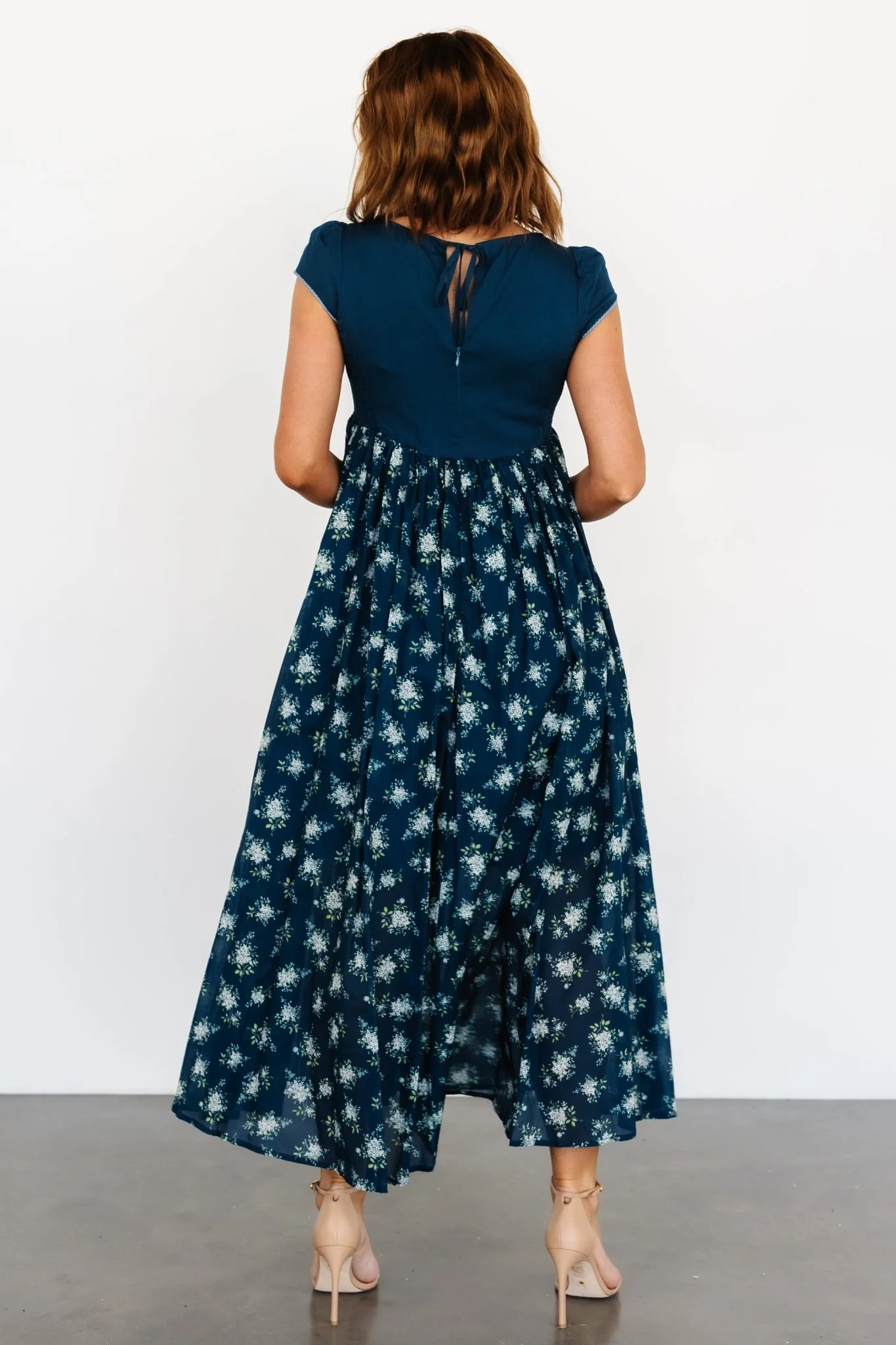 Lucille Maxi Dress | Dark Blue Floral