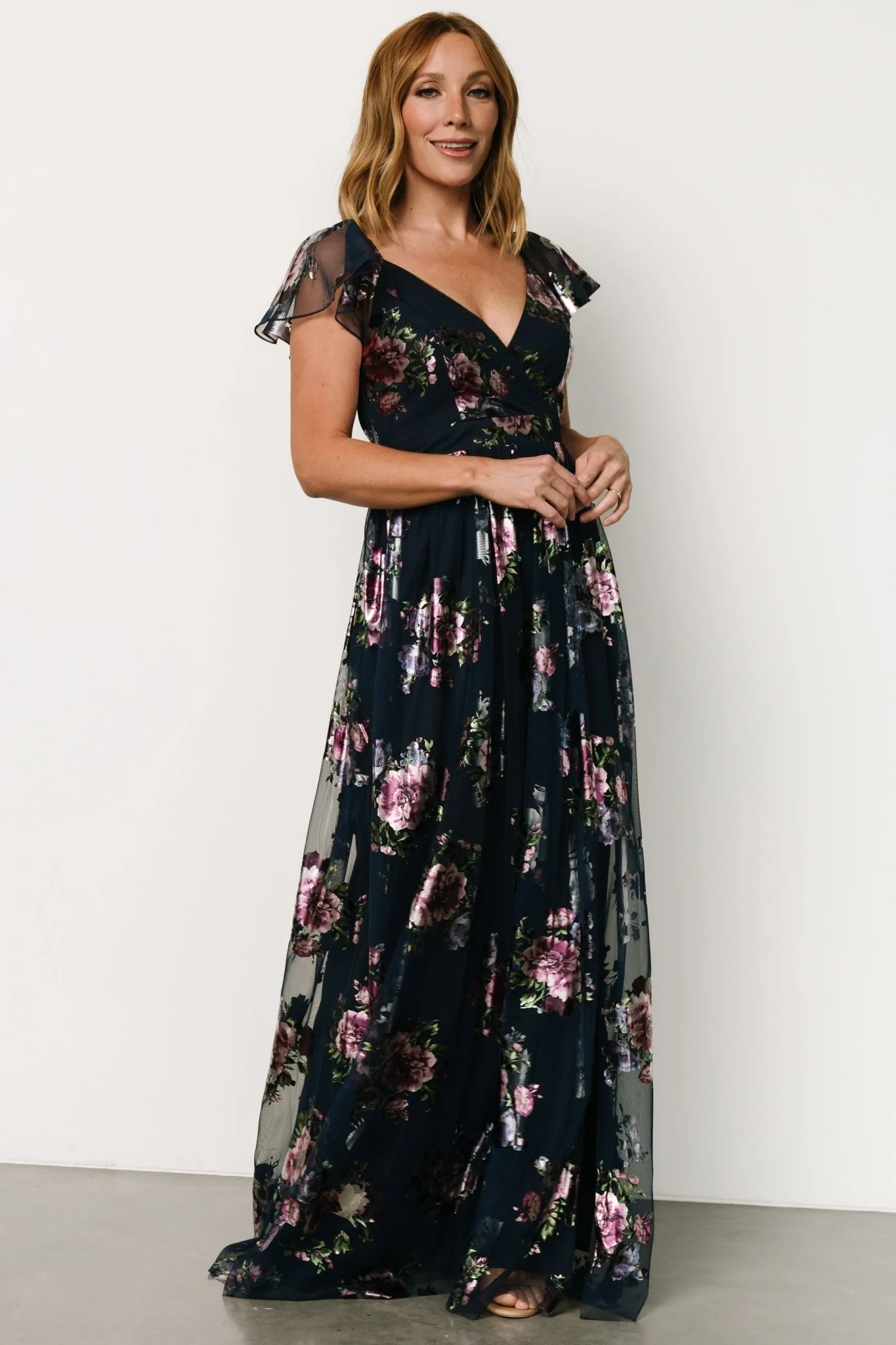 Devany Maxi Dress | Navy Multi