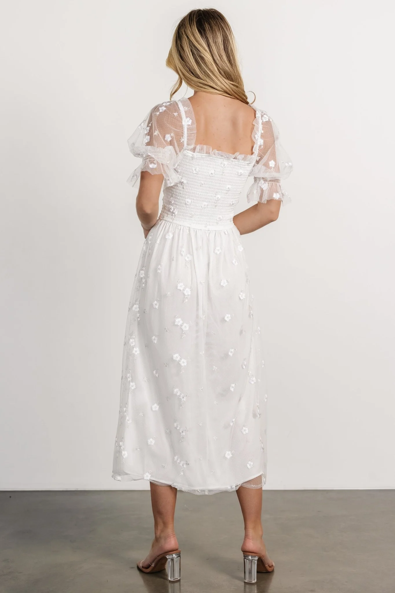 Emilia Embroidered Dress | Off White