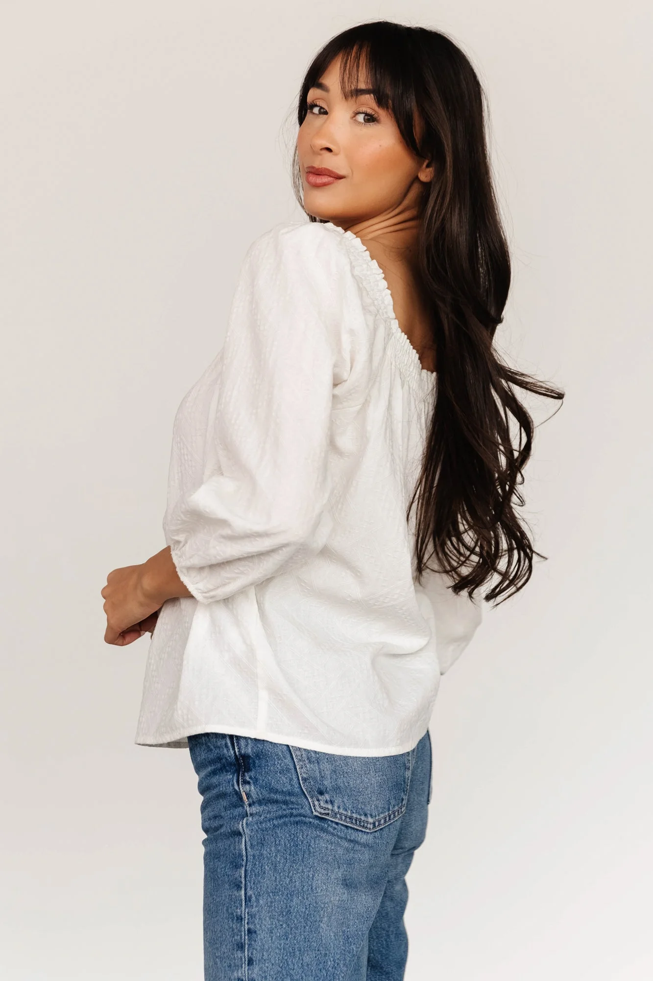 Aya Woven Top | Off White