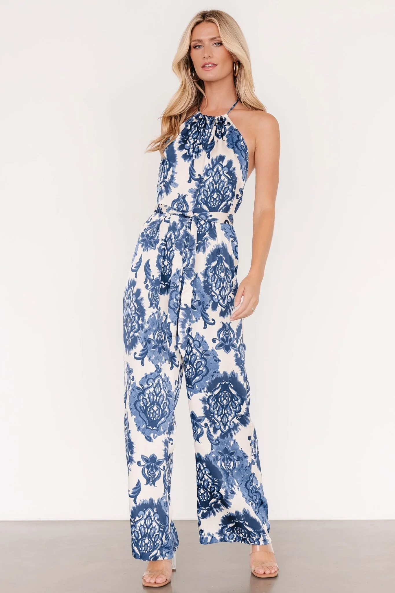 Korra Satin Jumpsuit | Blue Print