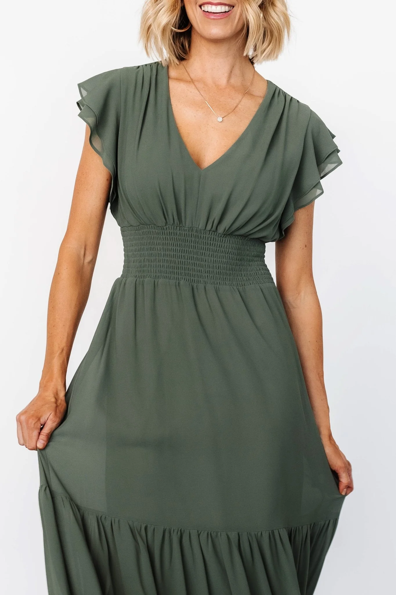 Adelina Maxi Dress | Dark Sage