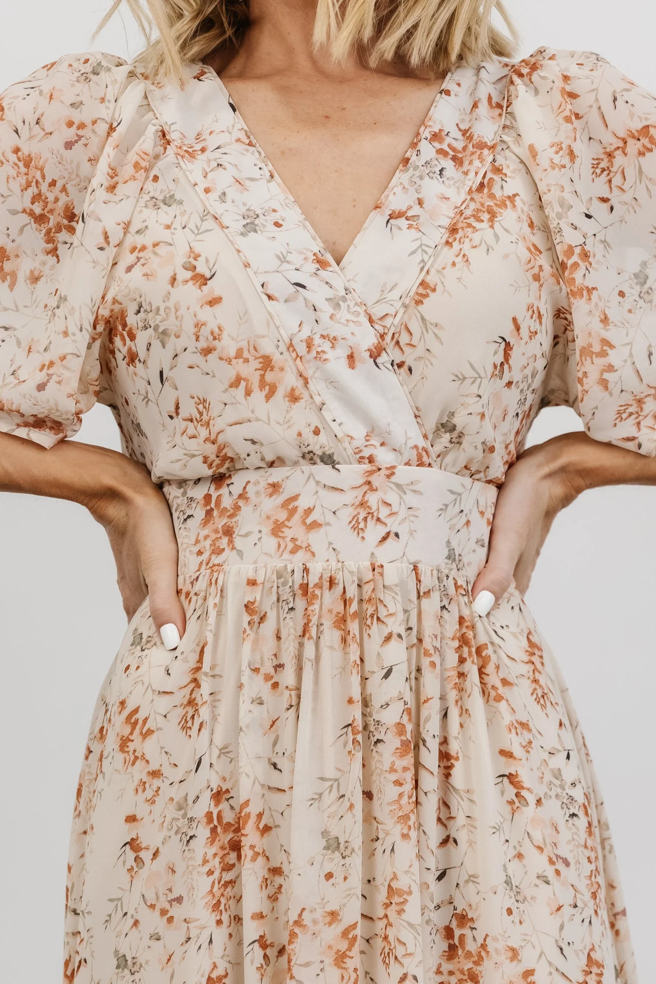 Katherine Maxi Dress | Cream + Rust Floral