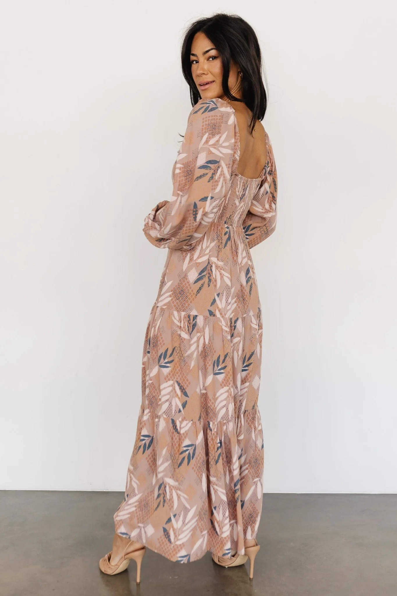 Barbara Maxi Dress | Dusty Mauve Print