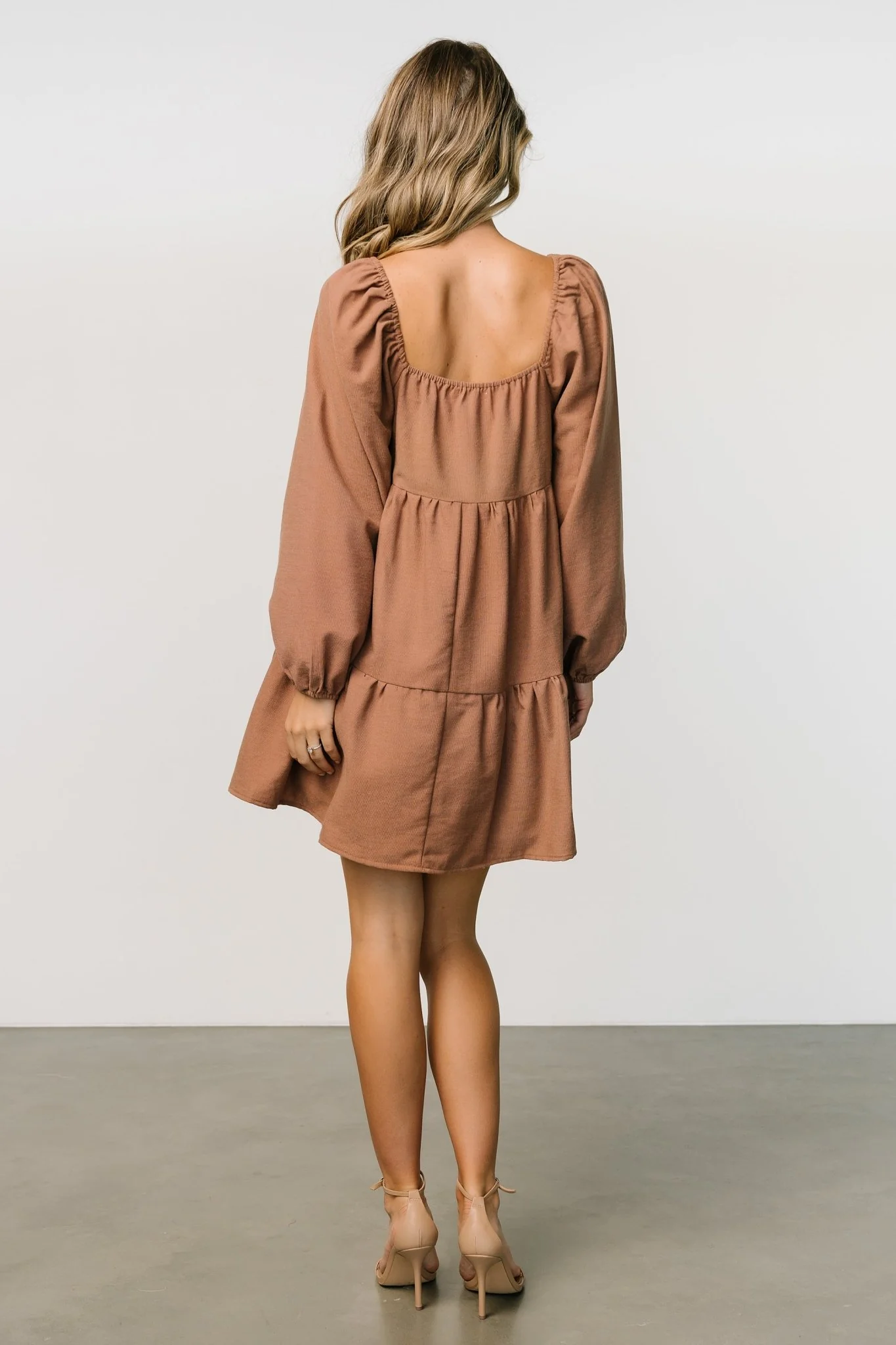 Selena Tiered Mini Dress | Dusty Mauve