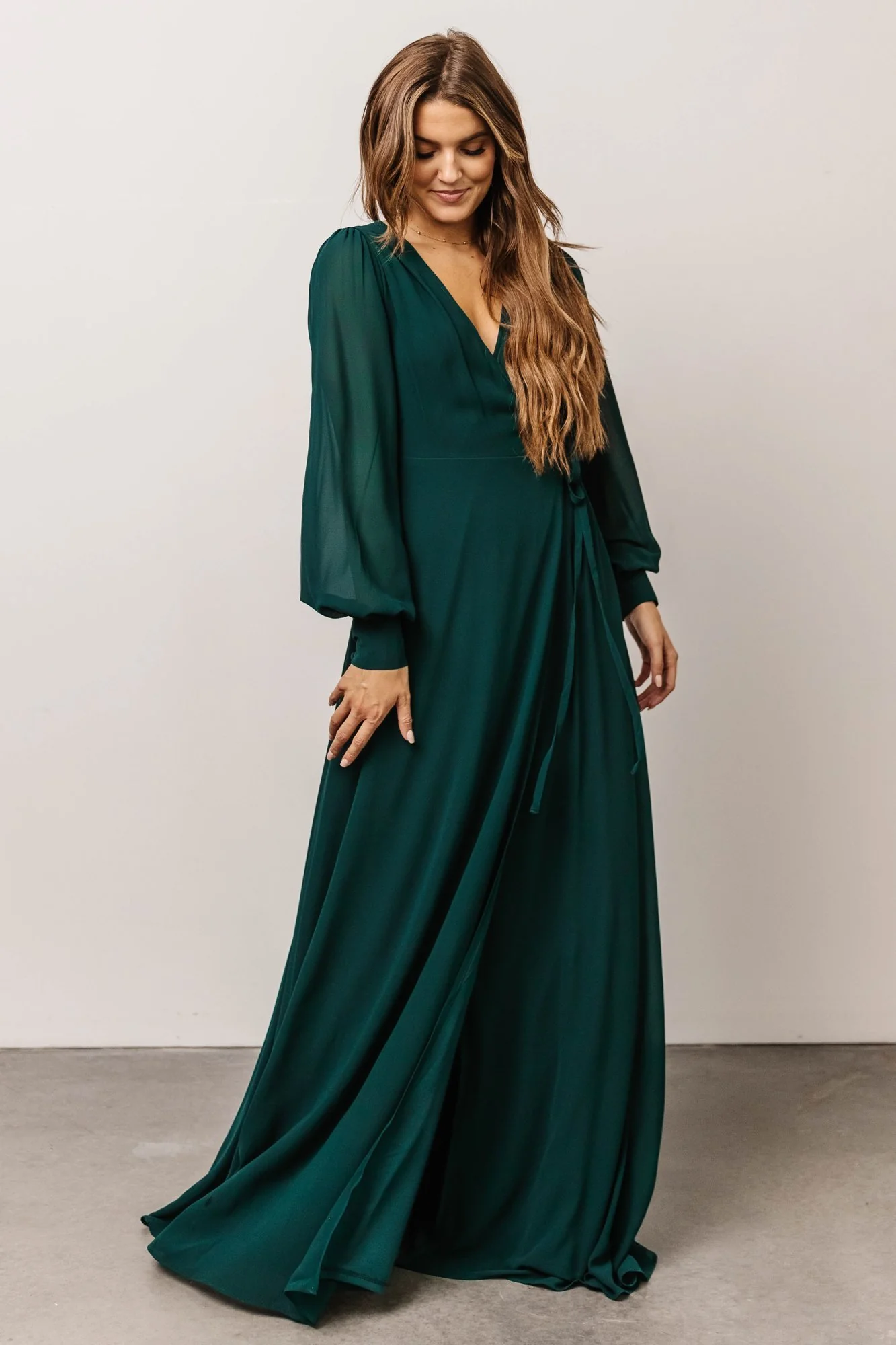 Kelsey Wrap Dress | Emerald