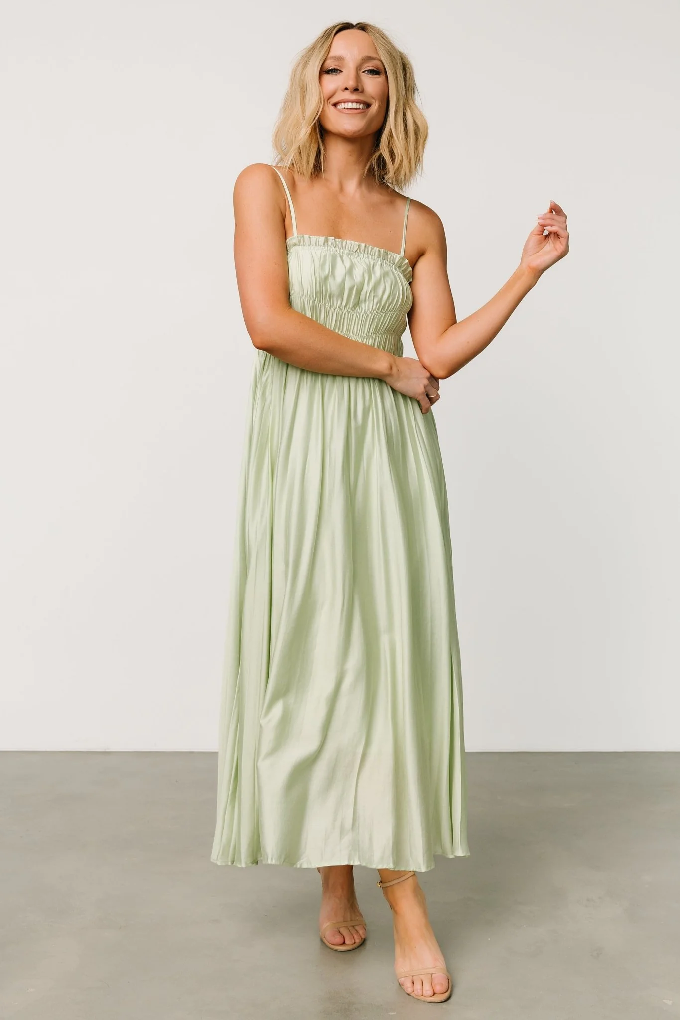 Hattie Maxi Dress | Light Sage