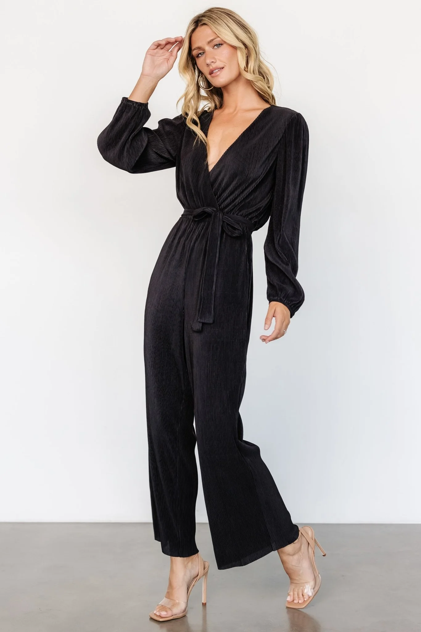 Croft Pleated Jumpsuit | Black