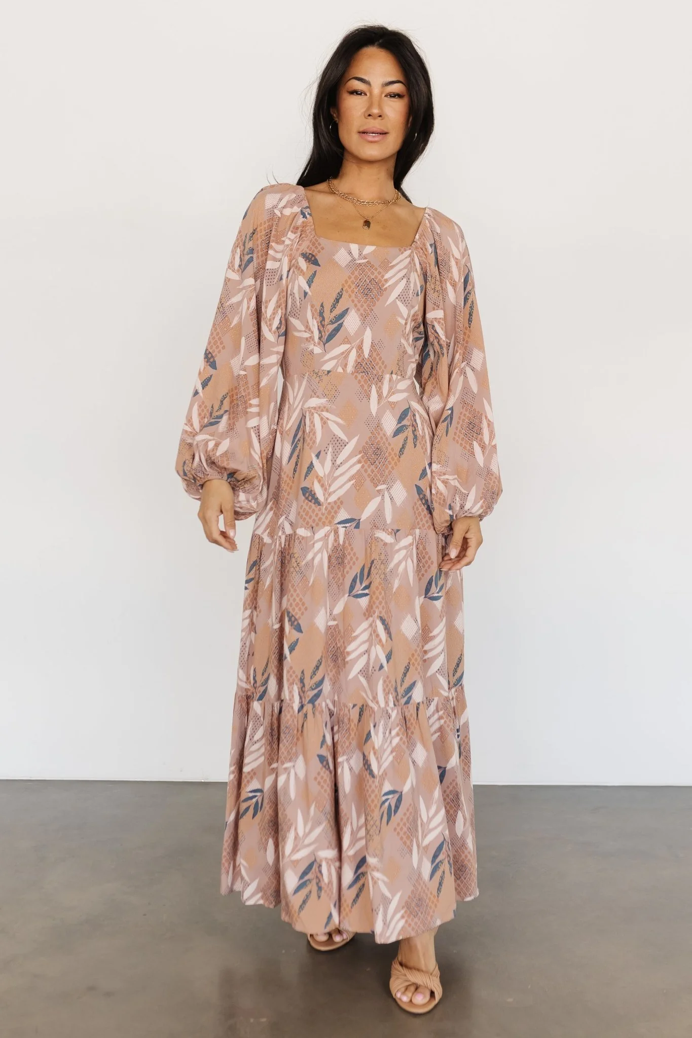Barbara Maxi Dress | Dusty Mauve Print