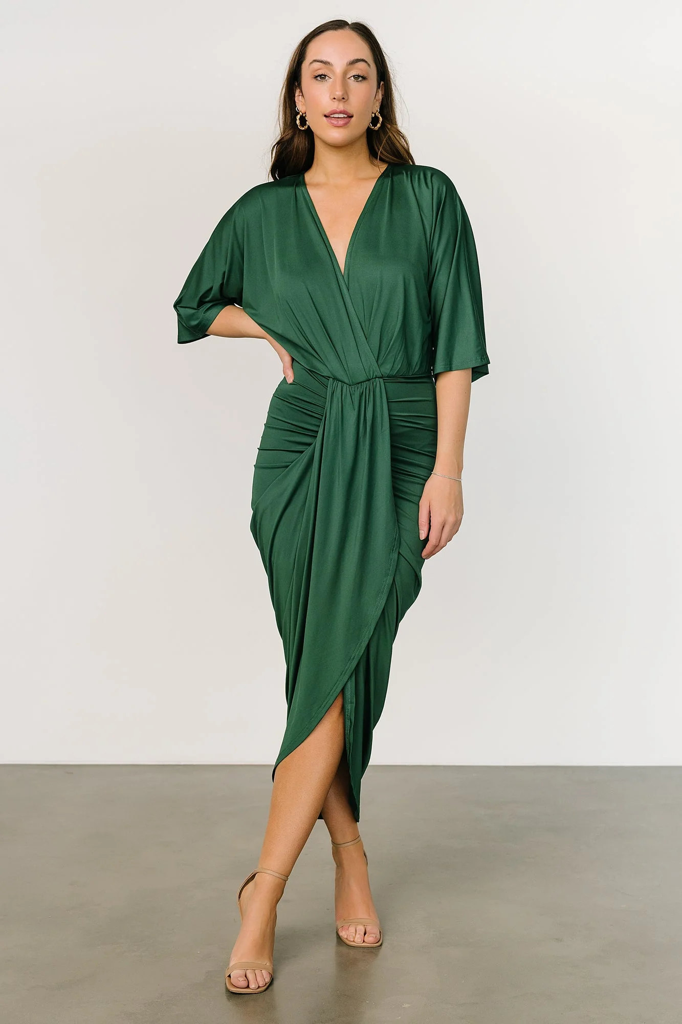 Mimi Midi Dress | Hunter Green