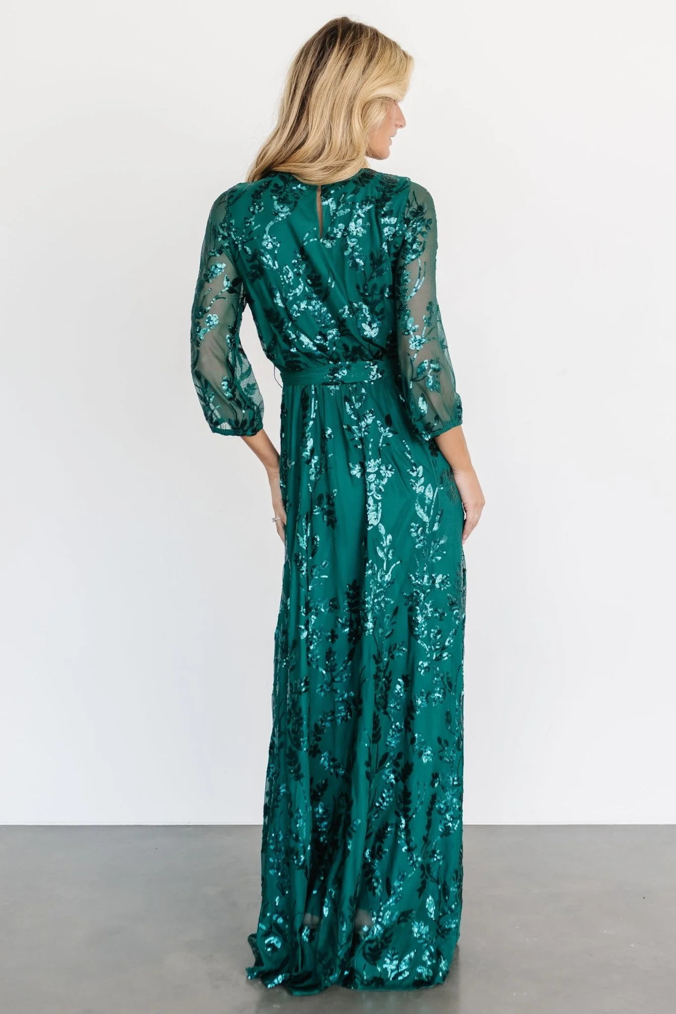 Destiny Sequin Maxi Dress | Emerald