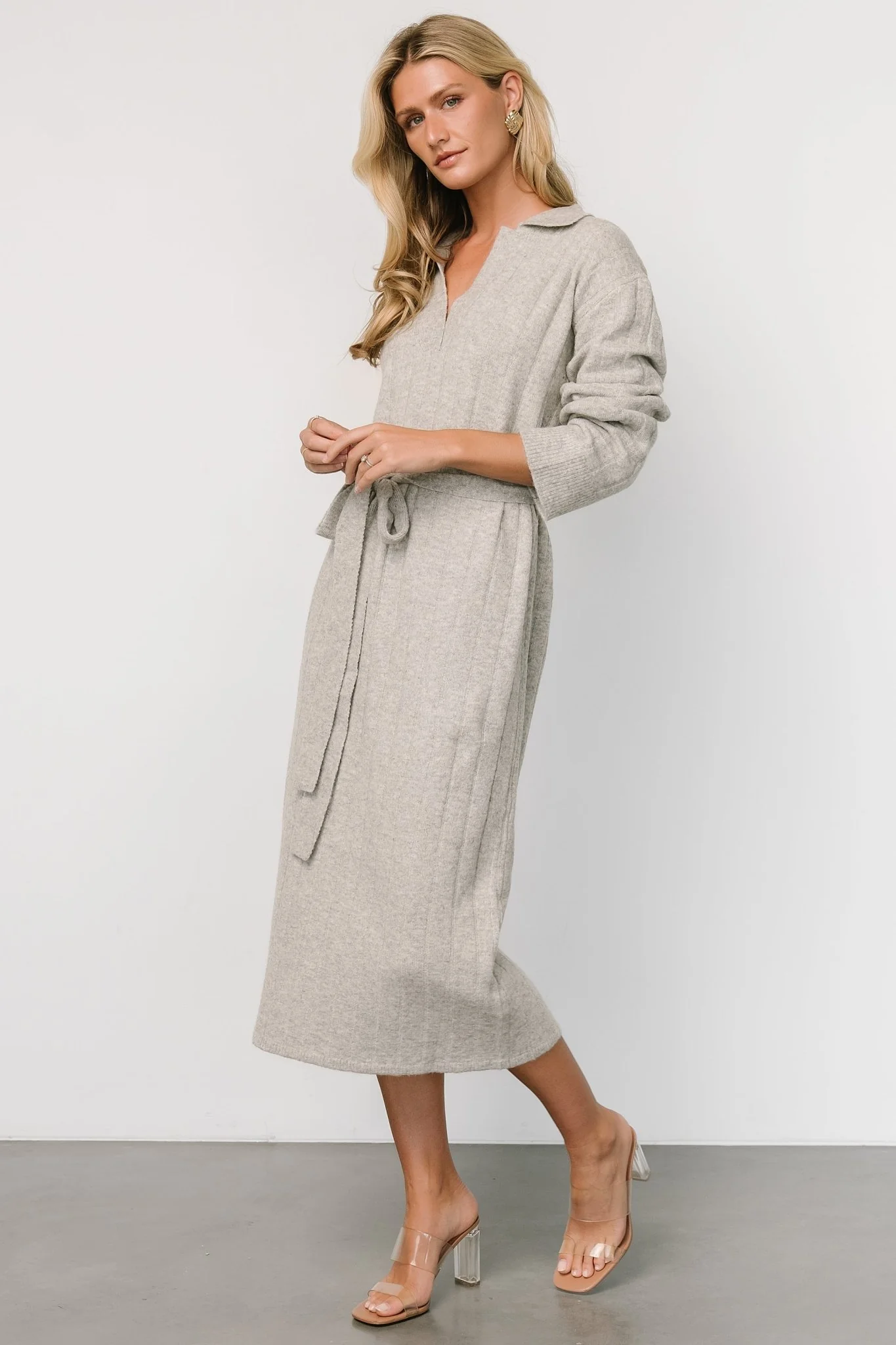 Barrie Sweater Dress | Gray