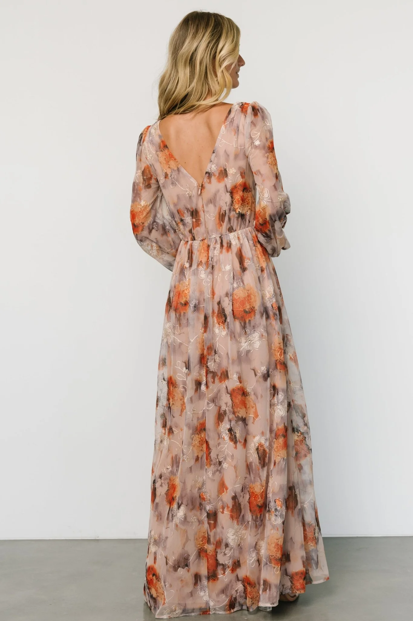 Helene Maxi Dress | Taupe Multi
