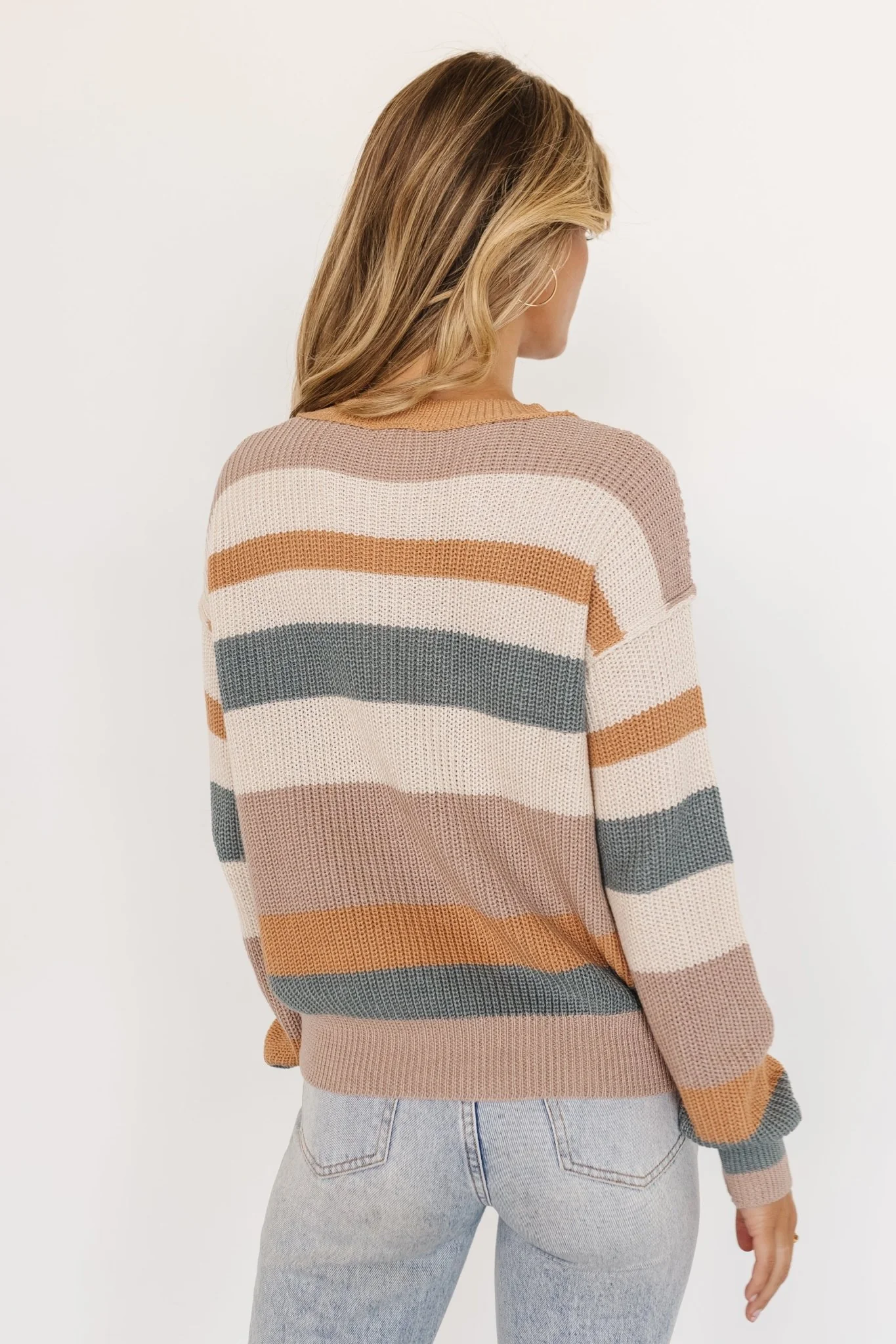 Riverton Striped Sweater | Ivory Multi
