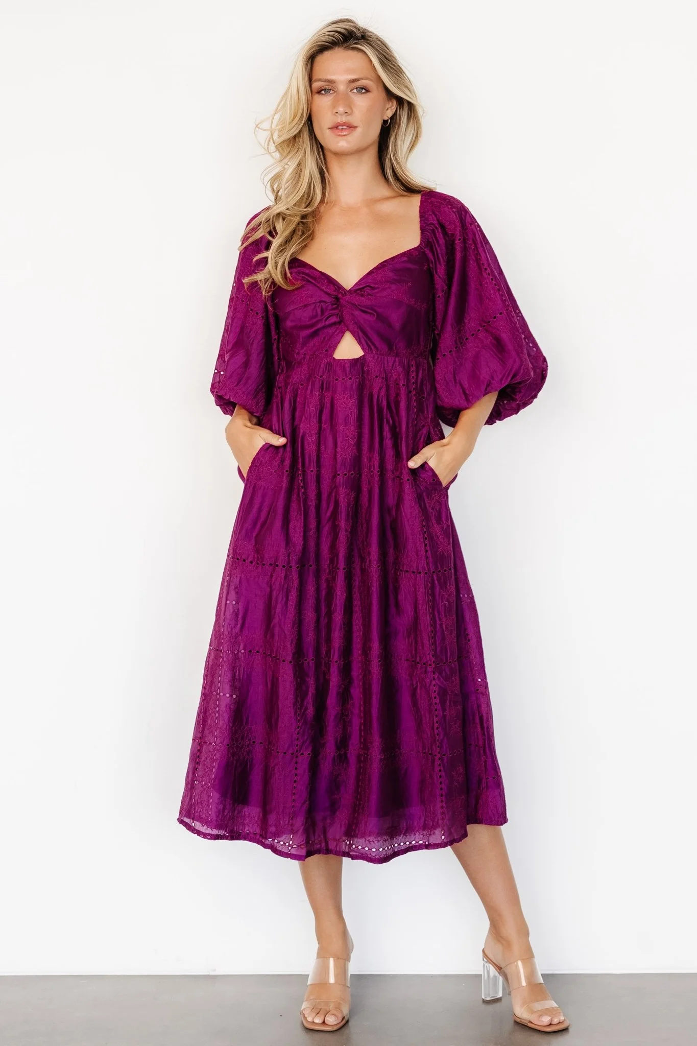 Brynn Midi Dress | Berry