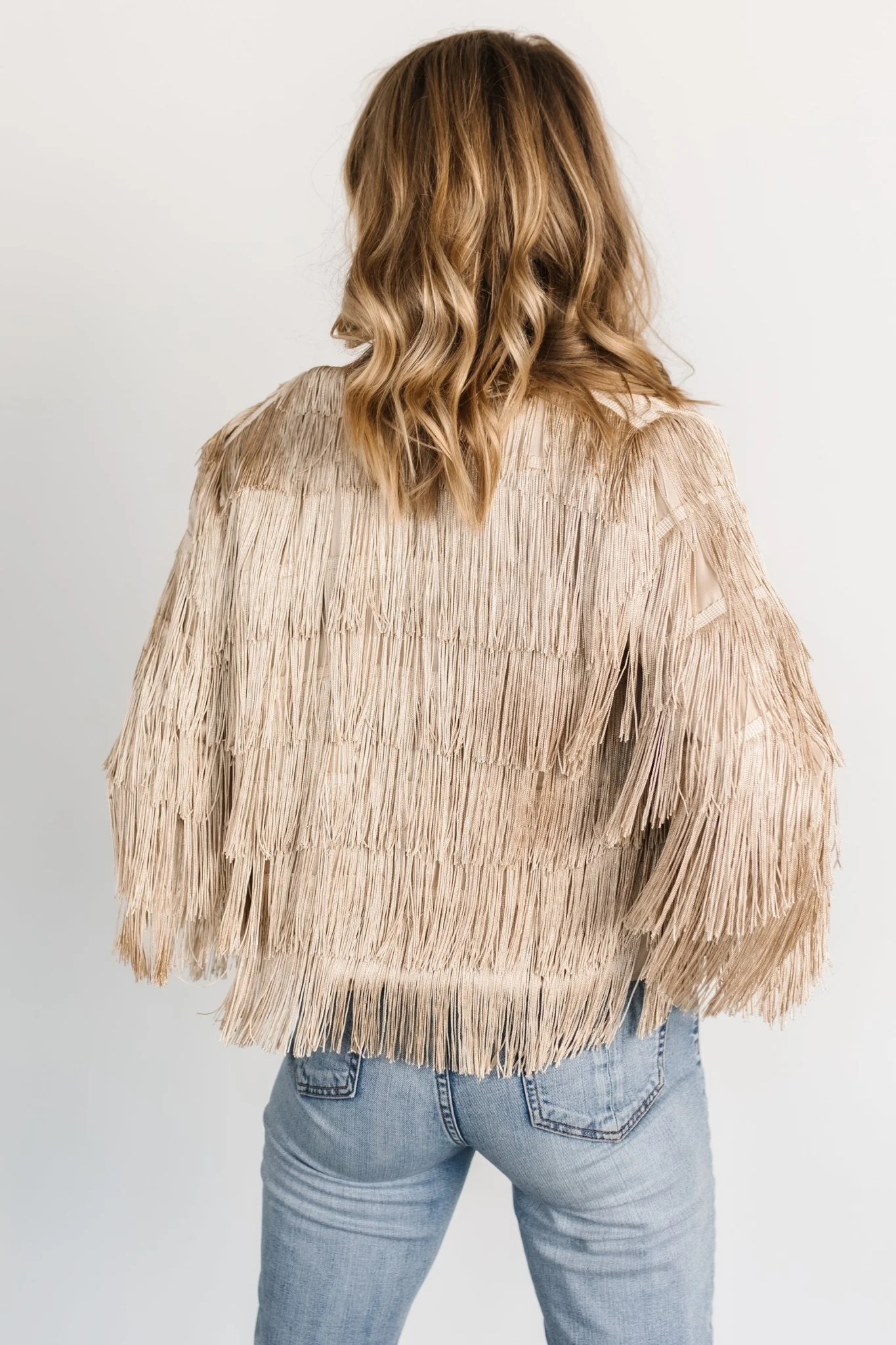 Sheridan Fringe Jacket | Champagne