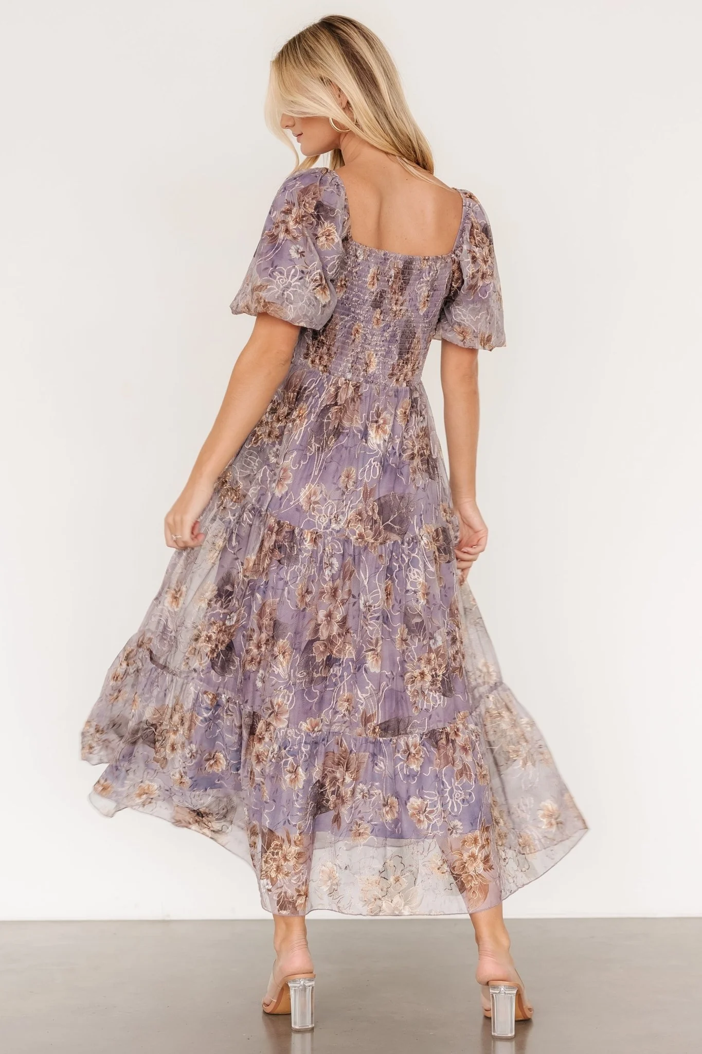 Annabeth Midi Dress | Lavender Floral