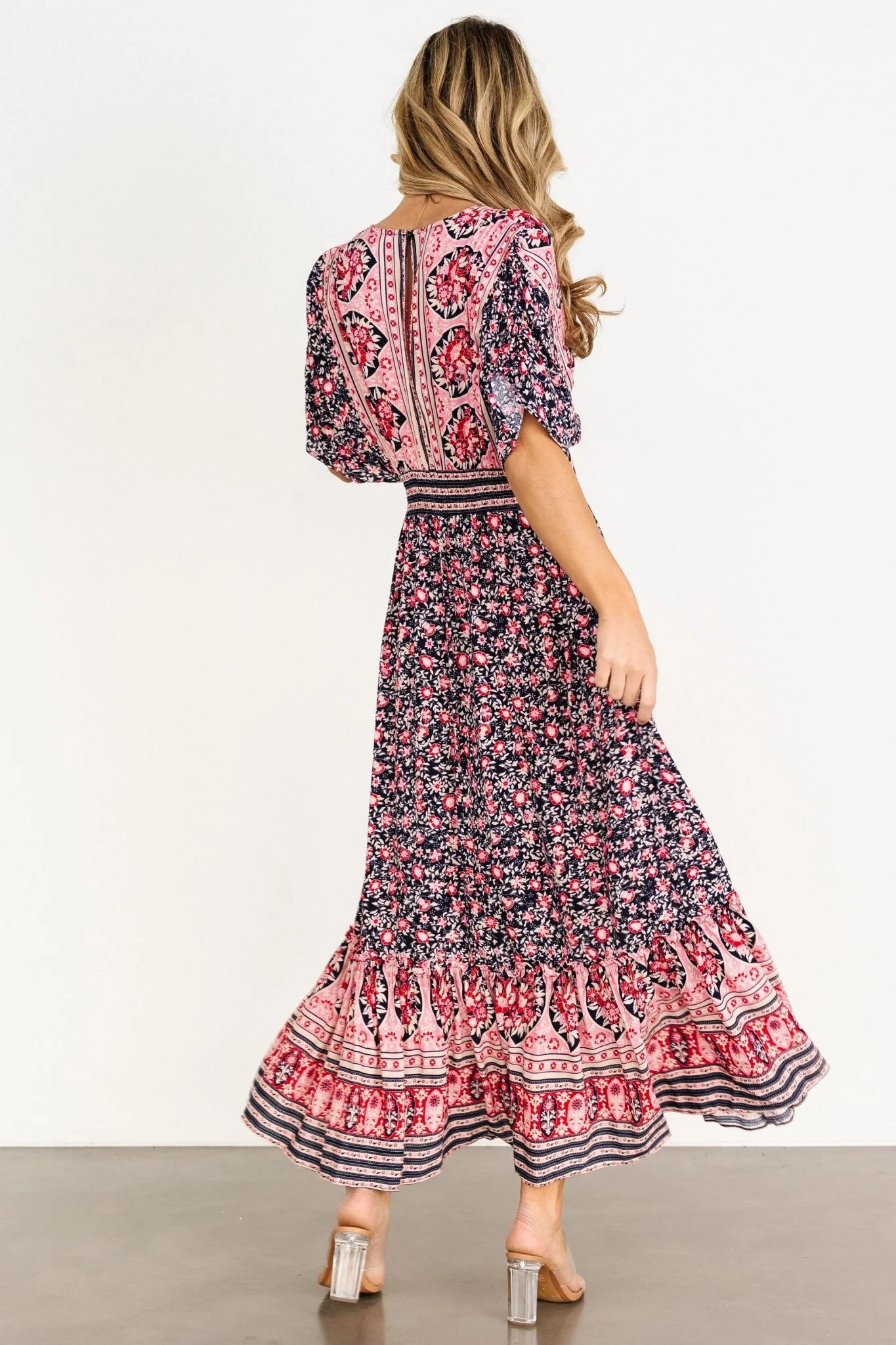 Amaris Maxi Dress | Navy Multi